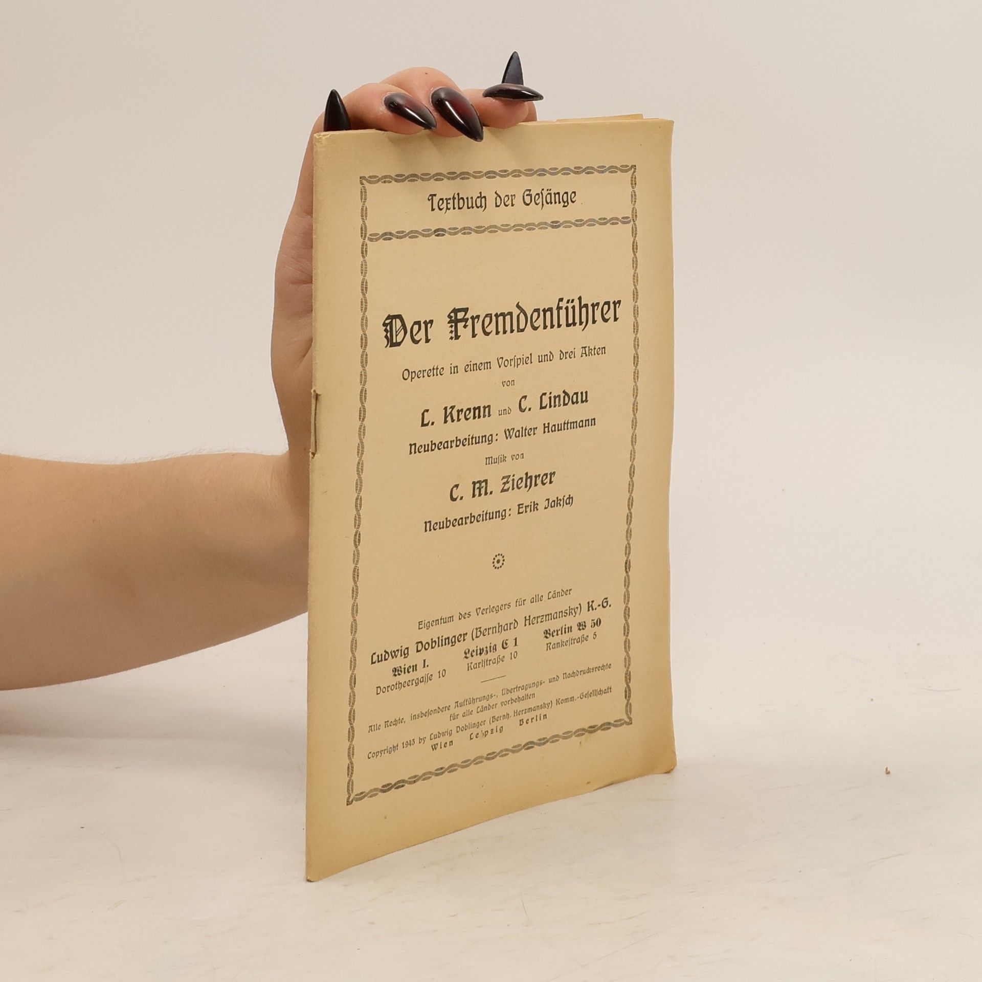 C. M. Ziehrer Der Fremdenführer