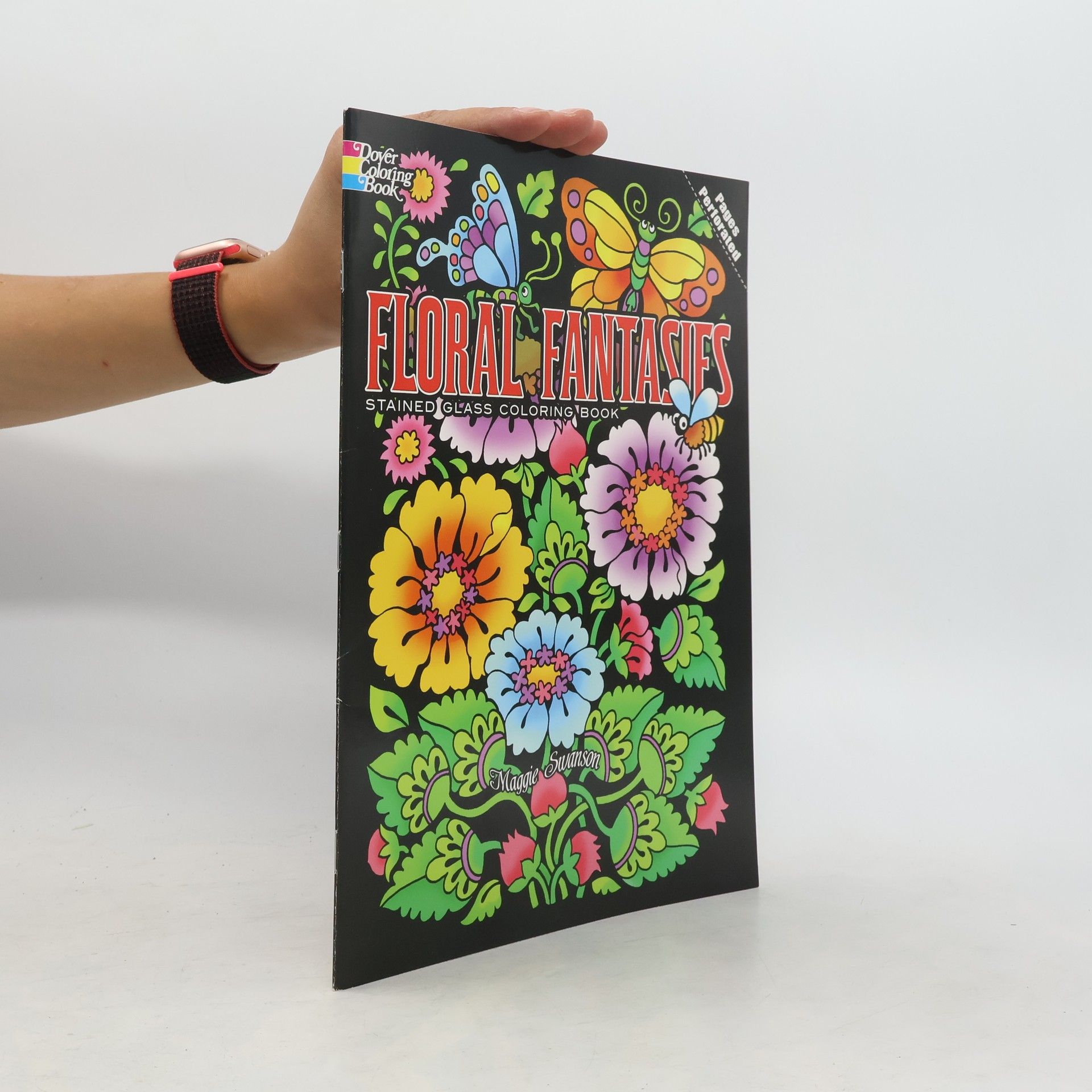 Constance Allen Floral Fantasies Stained Glass Coloring Book
