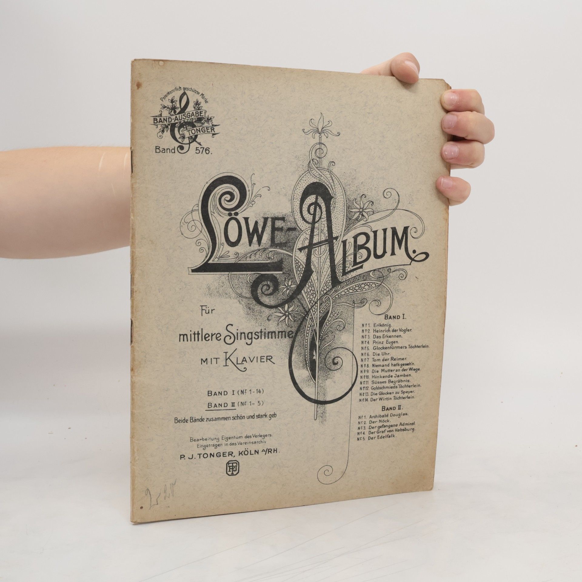 Carl Loewe Löwe-Album für mittlere Singstimme mit Klavier II