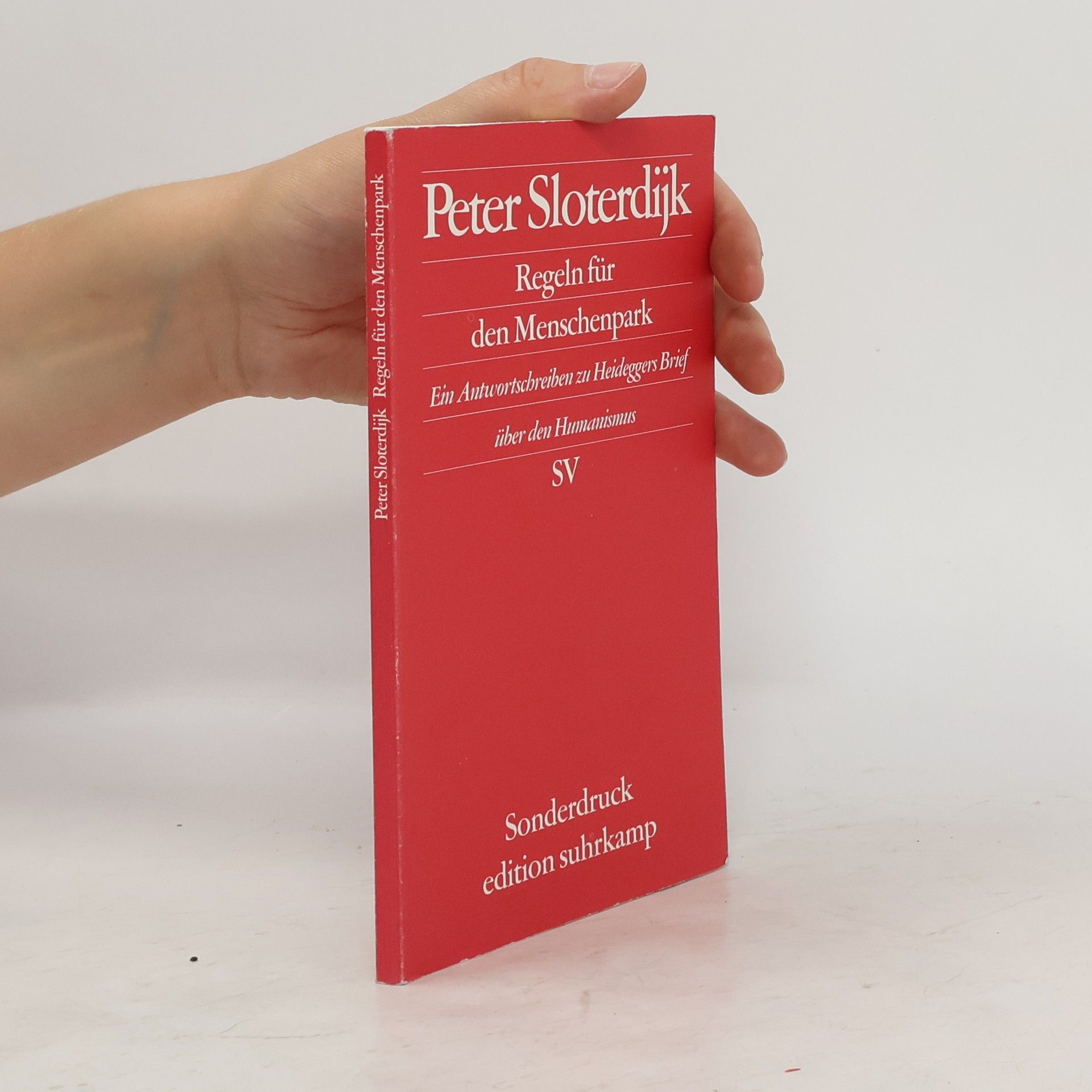 Peter Sloterdijk Regeln für den Menschenpark