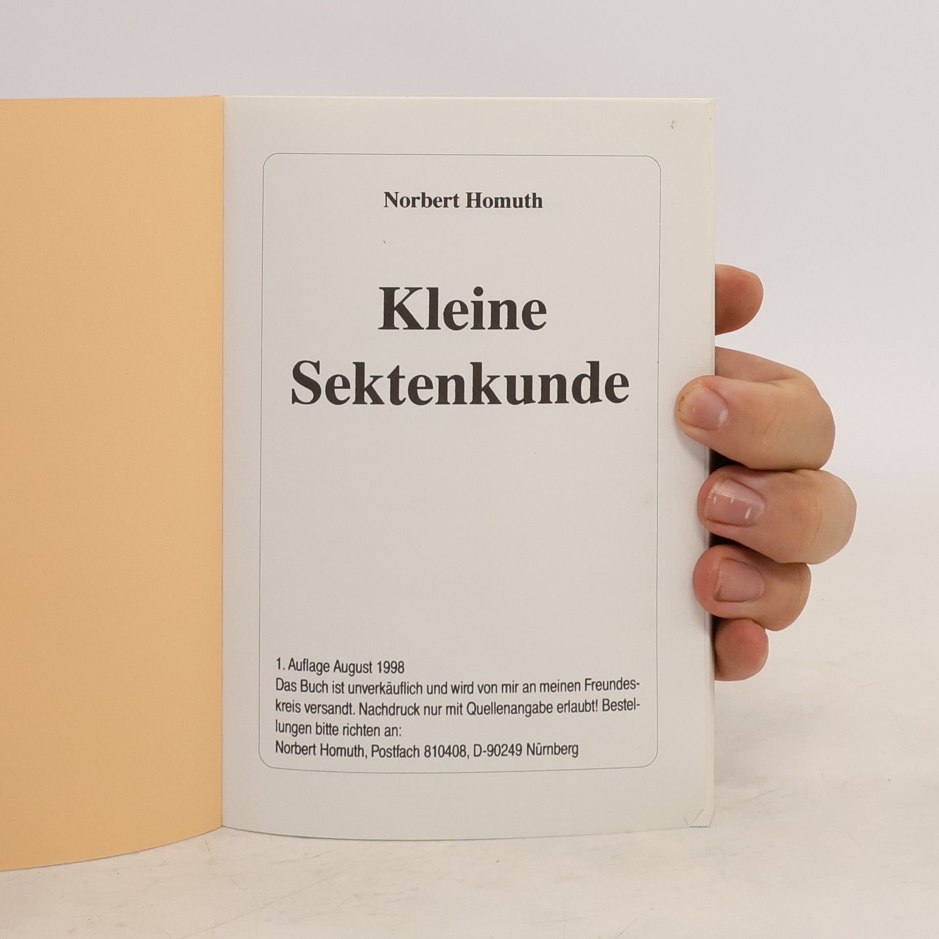 Norbert Homuth Kleine Sektenkunde