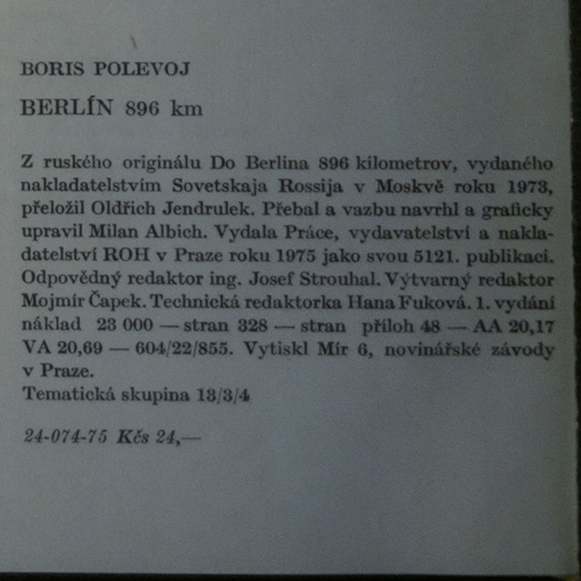 Boris Polevoj Berlín 896 km