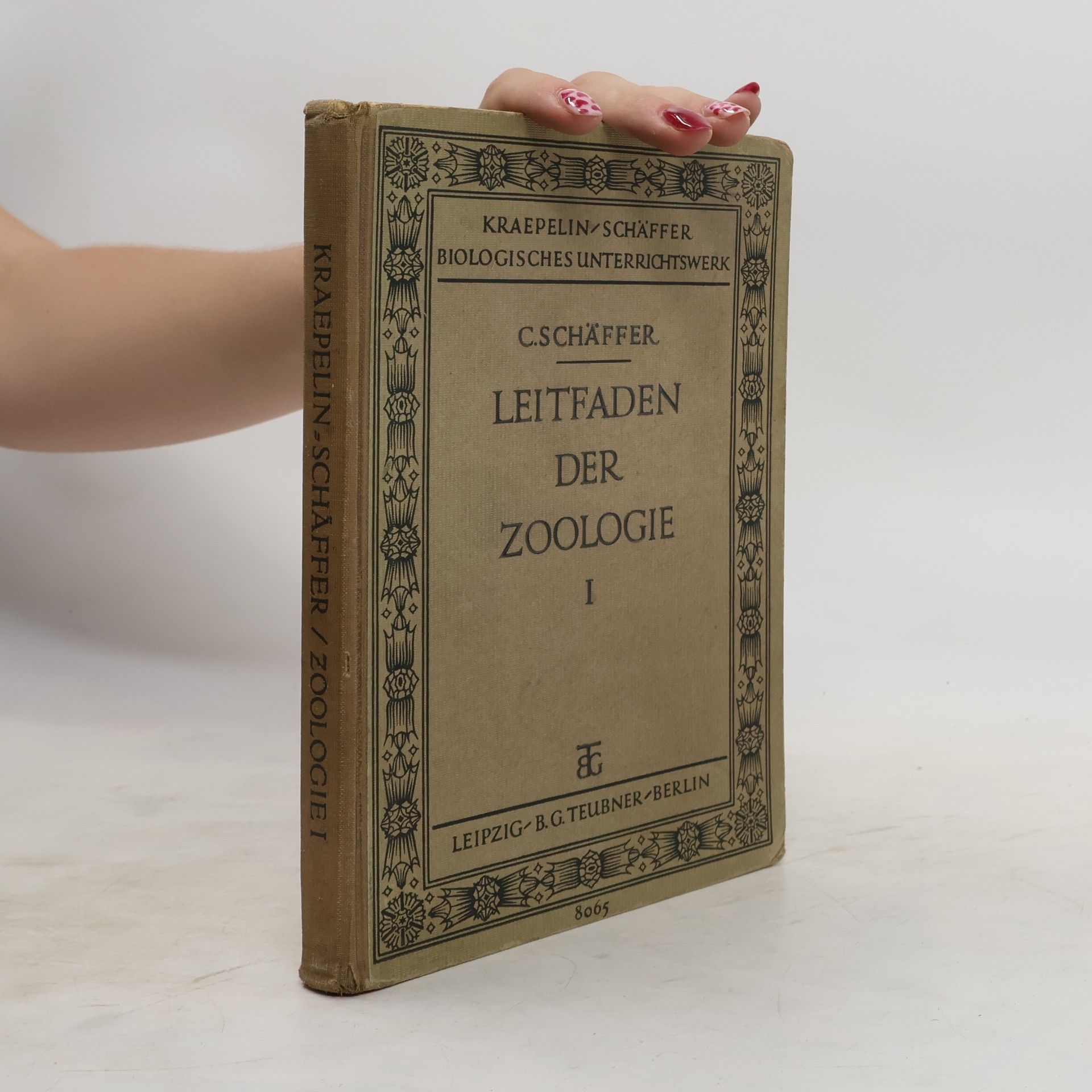 C. S. Schäffer Leitfaden der Zoologie I