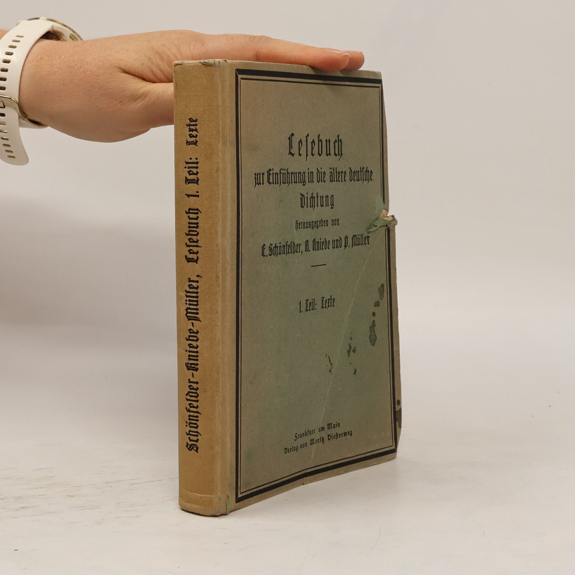Emil Schönfelder Lesebuch zur Einführung in die ältere deutsche Dichtung