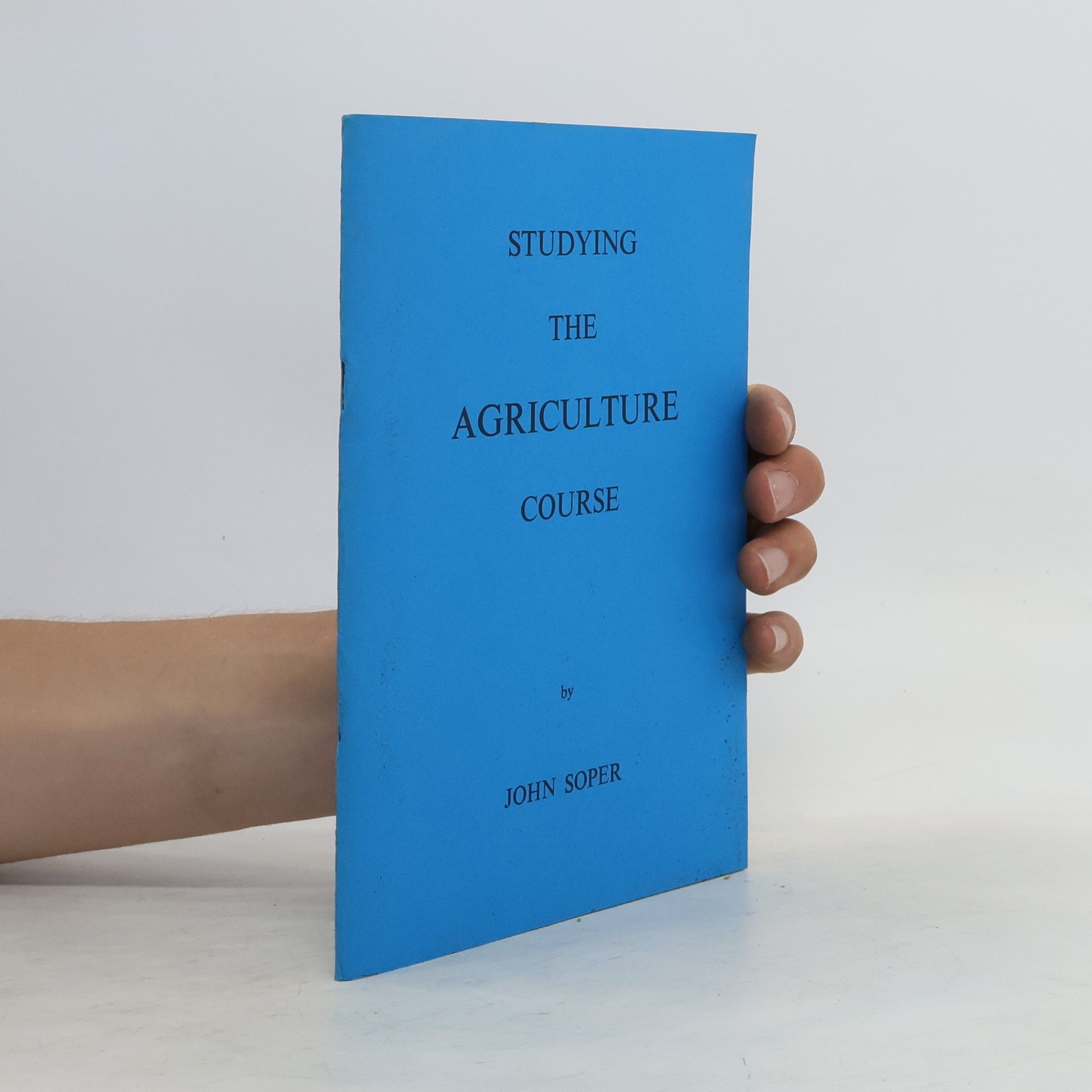 John Soper Studying the Agriculture Course
