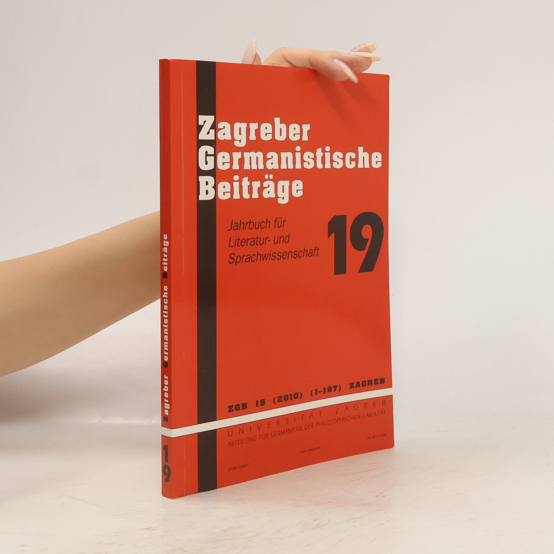 Autorenkollektiv Zagreber Germanistische Beiträge 19