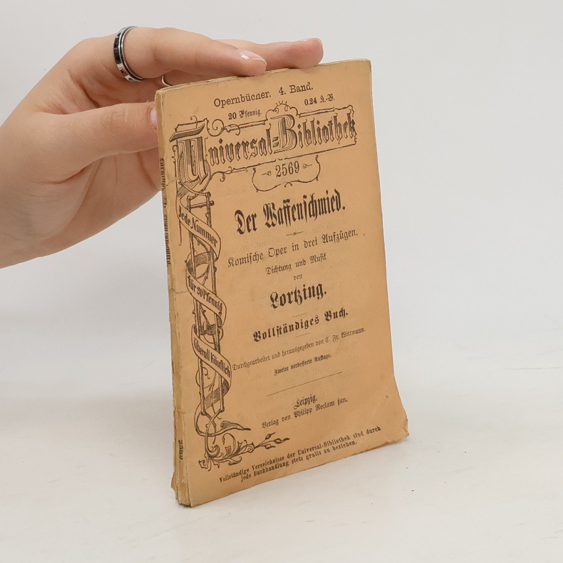 Albert Lortzing Der Waffenschmied