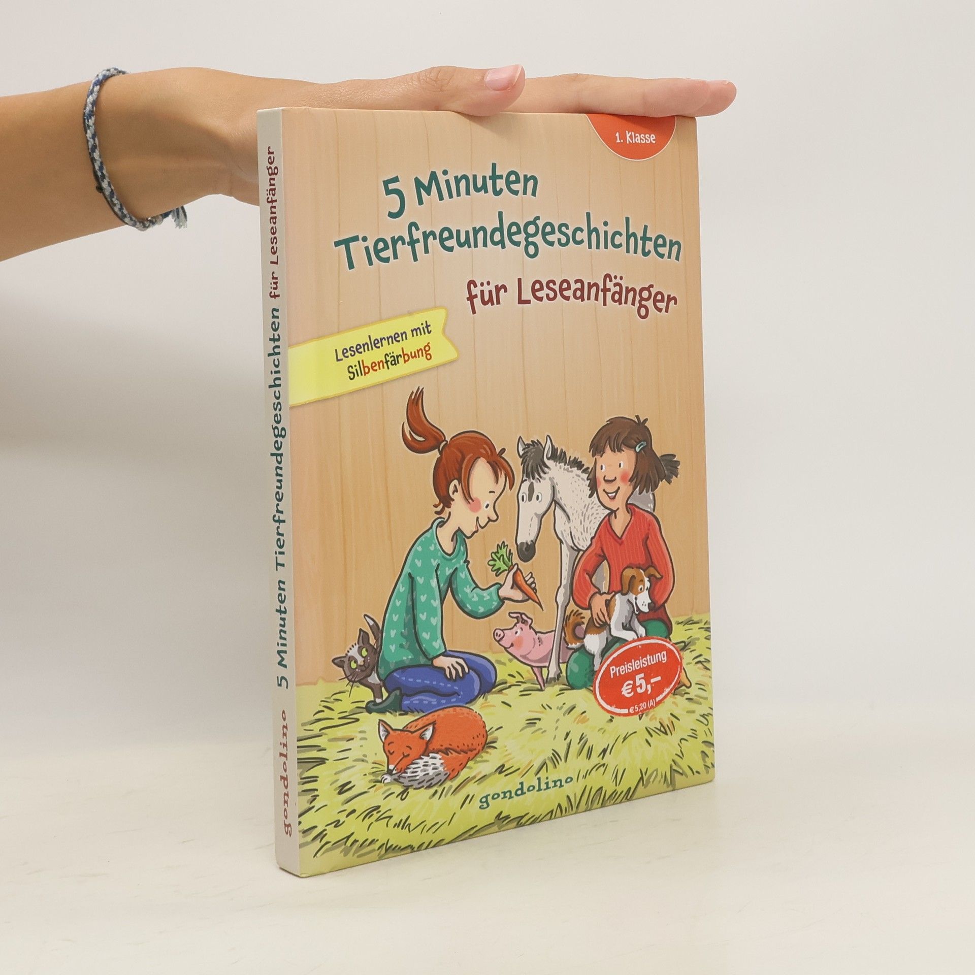 gondolino GmbH 5 Minuten Tierfreundegeschichten für Leseanfänger, 1. Klasse - Lesenlernen mit Silbenfärbung