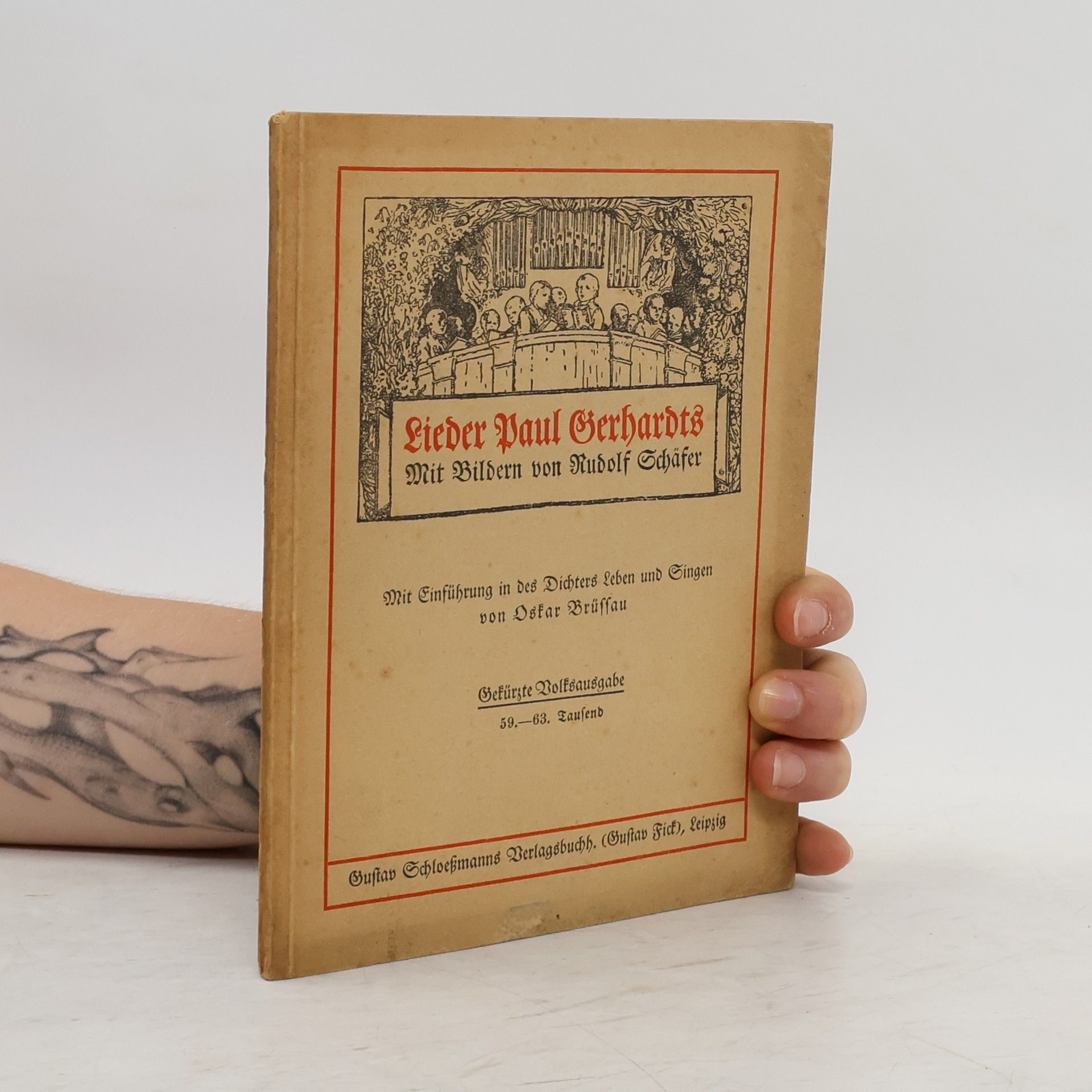 Brüssau Oskar Lieder Paul Gerhardts. Mit Bildern pon Nudolf Schäfer