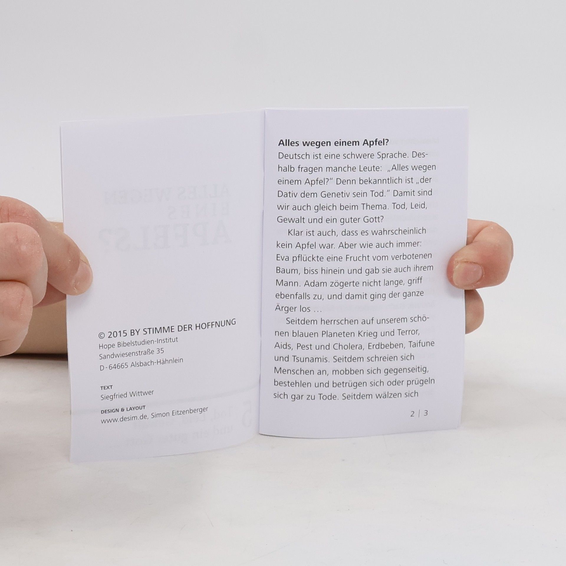 Autorenkollektiv Alles wegen eines apfels?