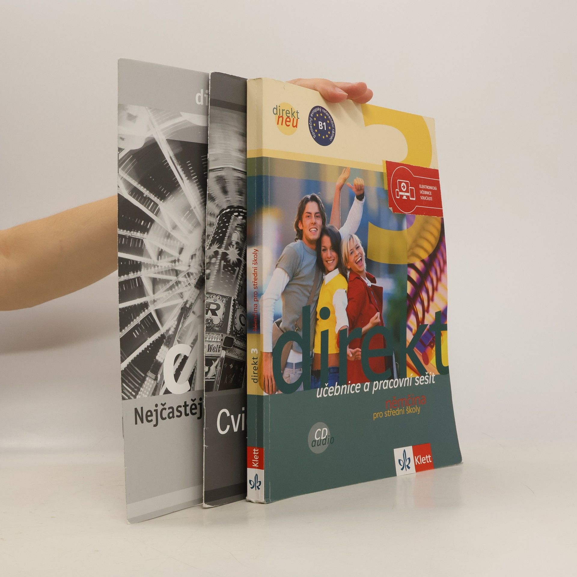 Collectif d'auteurs Direkt 3. Učebnice a pracovní sešit + cvičebnice německé gramatiky + nejčastější chyby v němčině