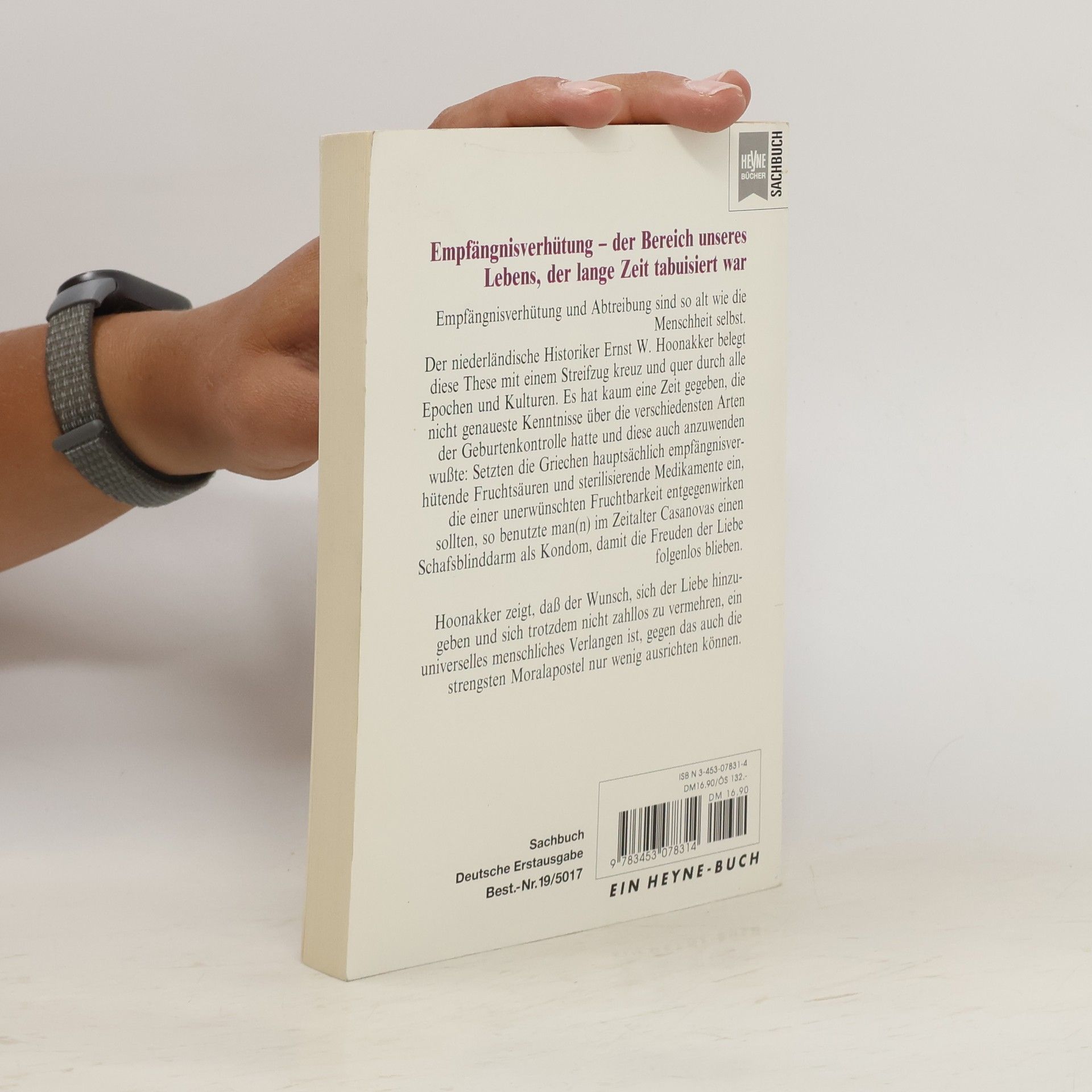 Ernst W. Hoonakker Die Geschichte der Empfängnisverhütung