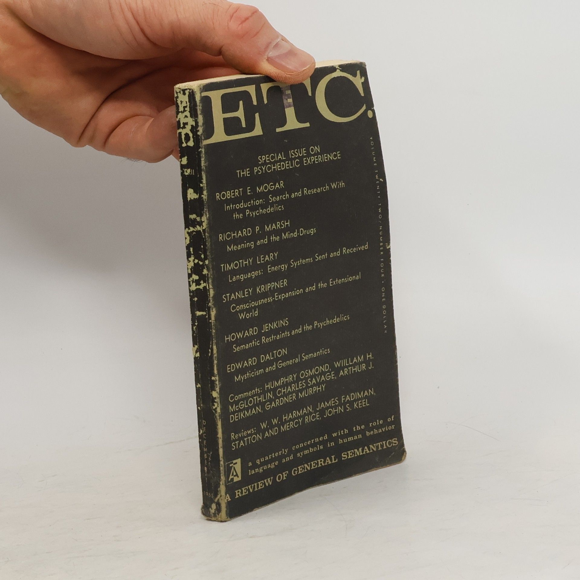 AA.VV. ETC. Special Issue on the Psychedelic Experience