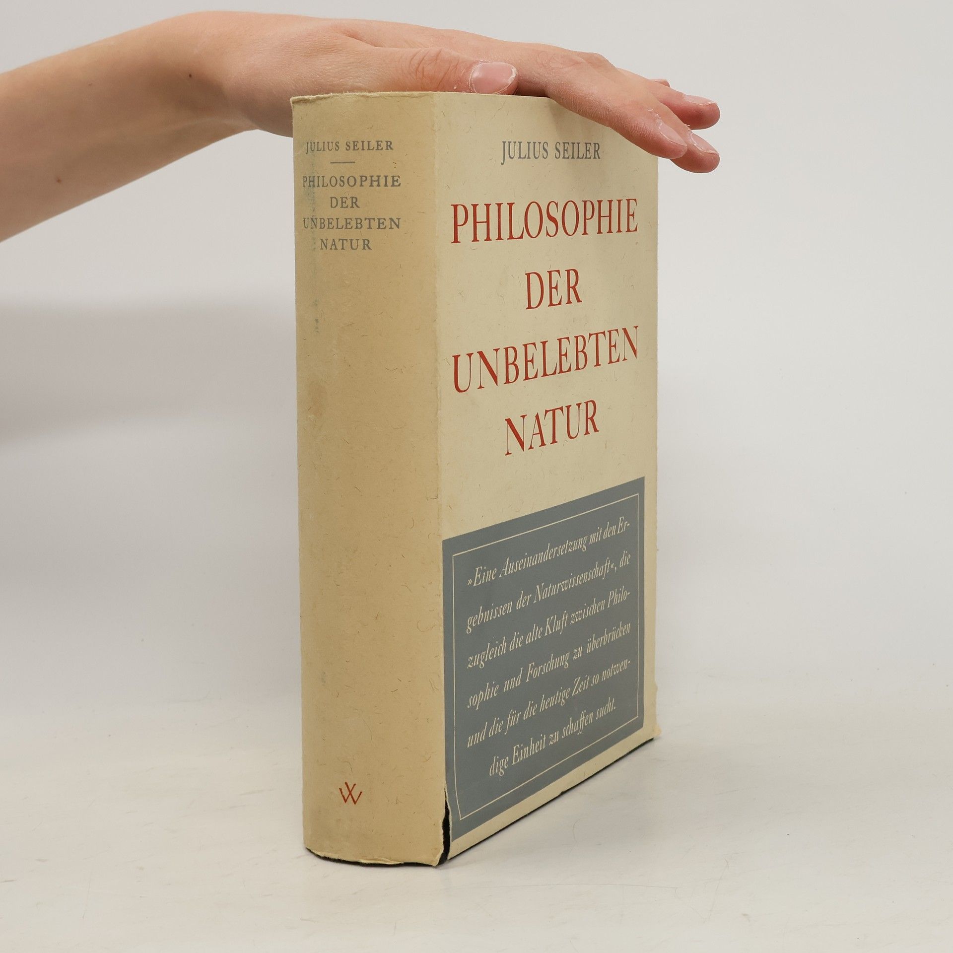Julius Seiler Philosophie der unbelebten Natur