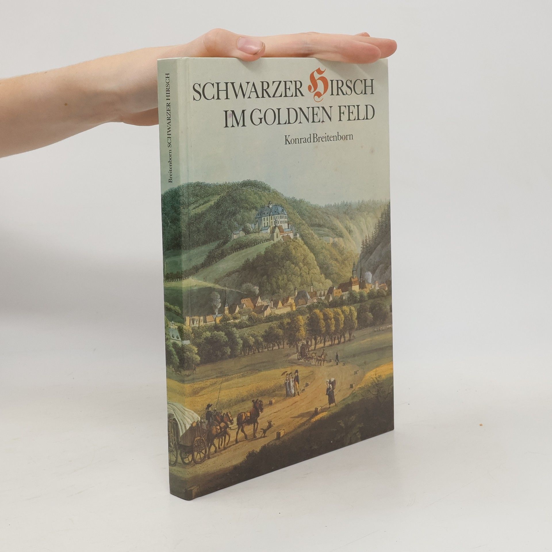 Konrad Breitenborn Schwarzer Hirsch im goldnen Feld
