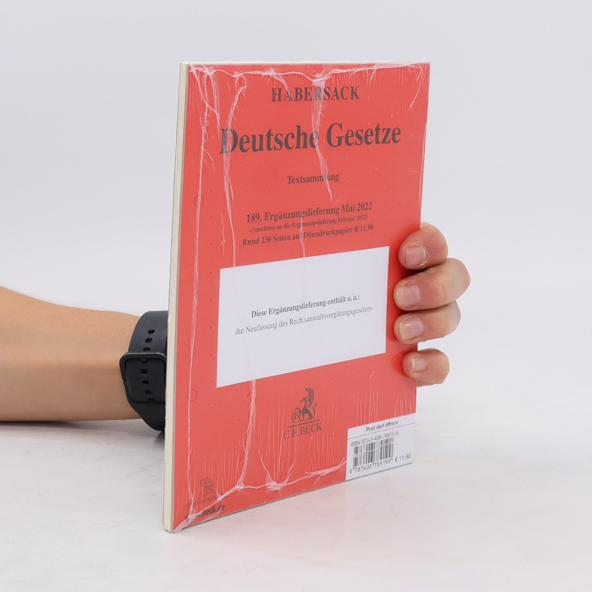 Autorenkollektiv Deutsche Gesetze 189. Ergänzungslieferung