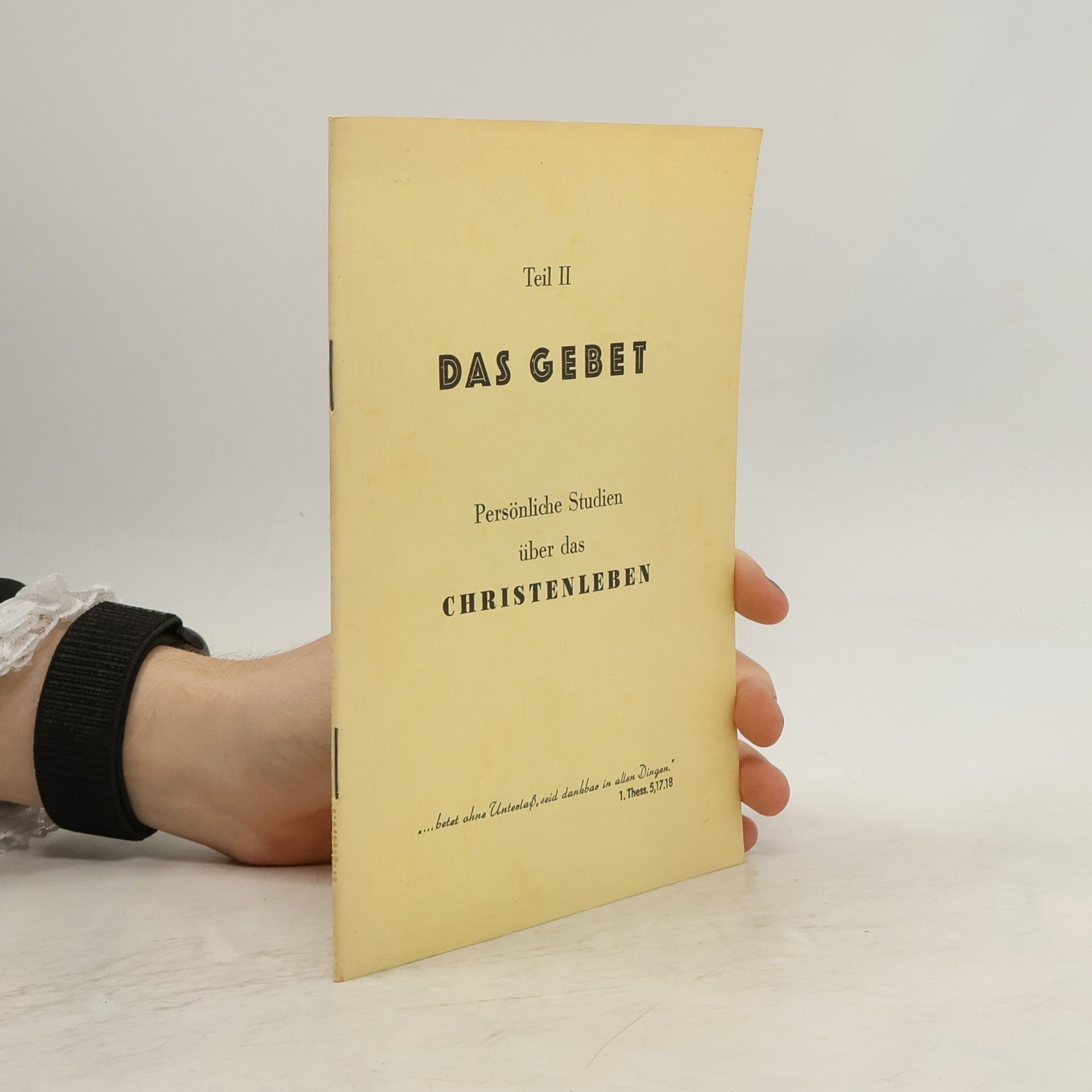 AA.VV. Das Gebet. Persönliche Studien über das Christenleben. Teil II