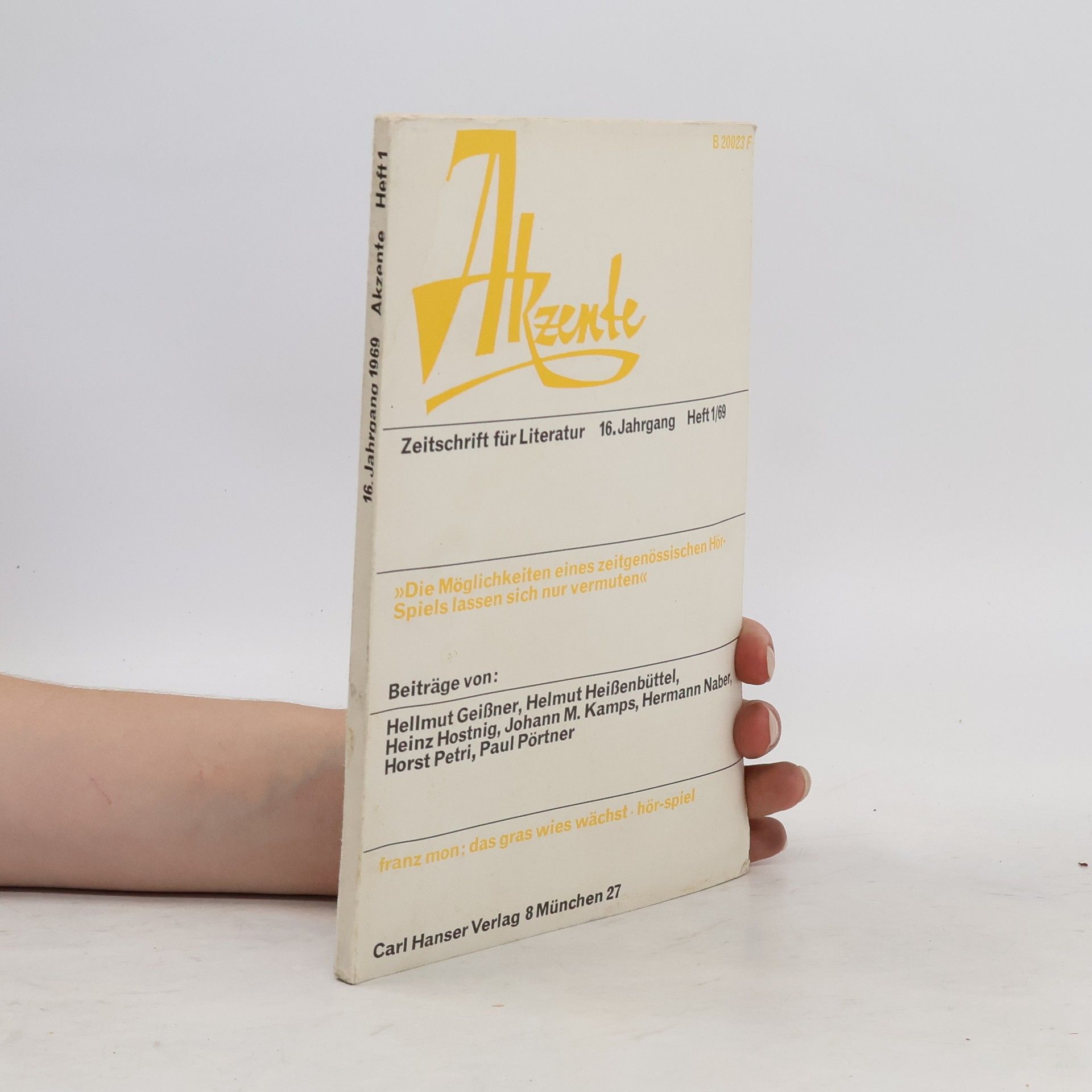 kolektiv Akzente: Zeitschrift für Literatur. Heft 1/69