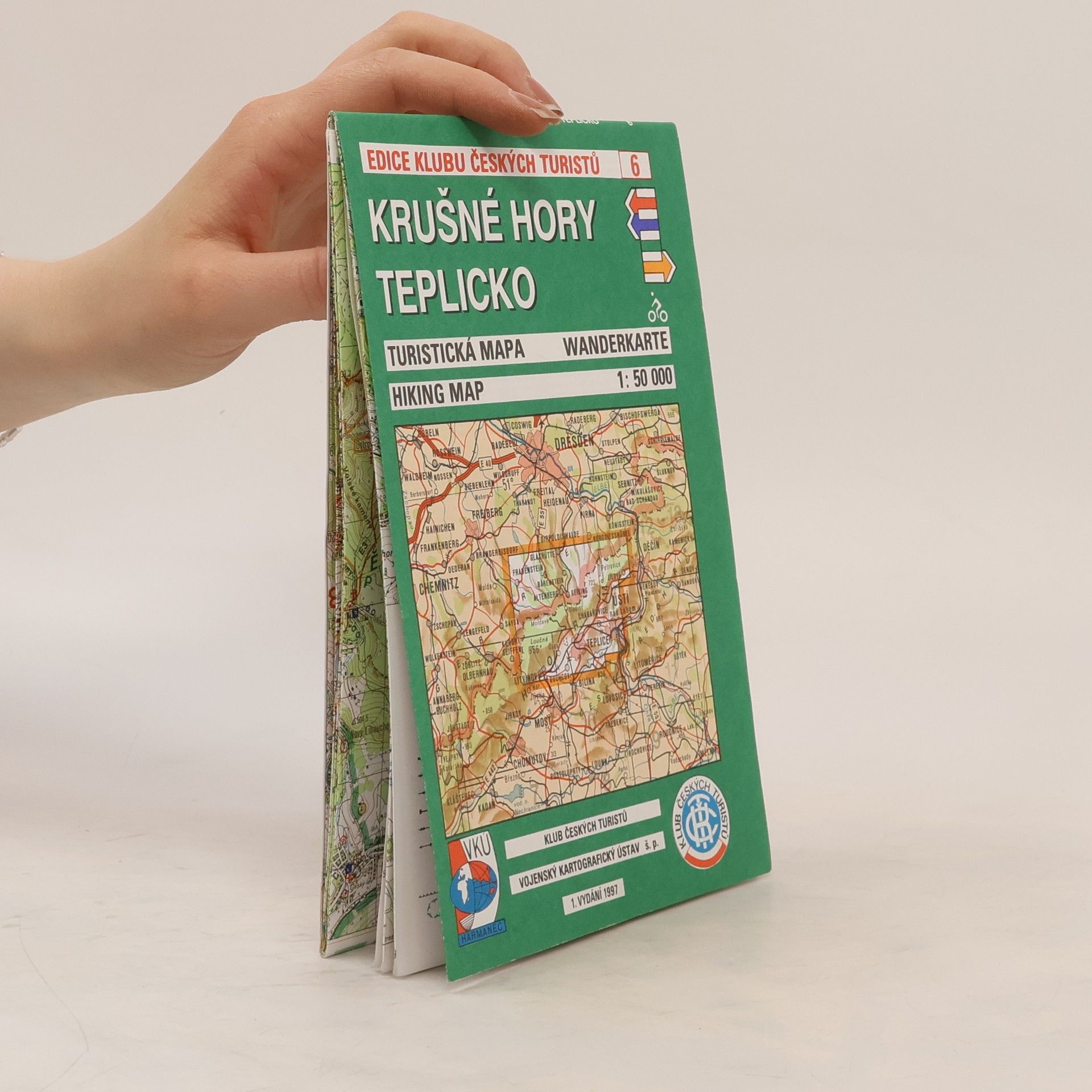 kolektiv Krušné hory, Teplicko. Turistická mapa 1:50 000