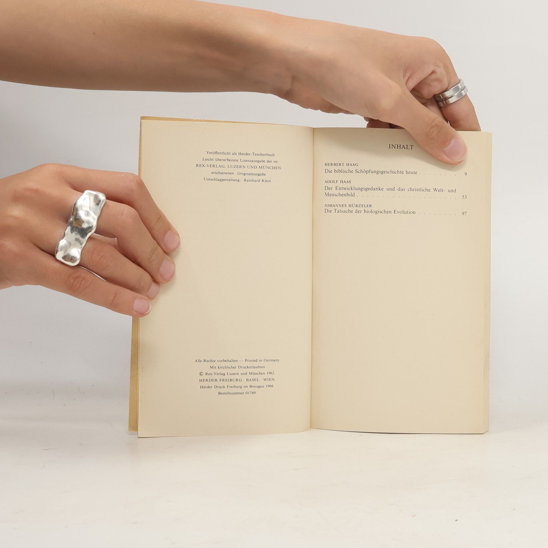 Autorenkollektiv Haag/Haas/Hürzeler Evolution und Bibel