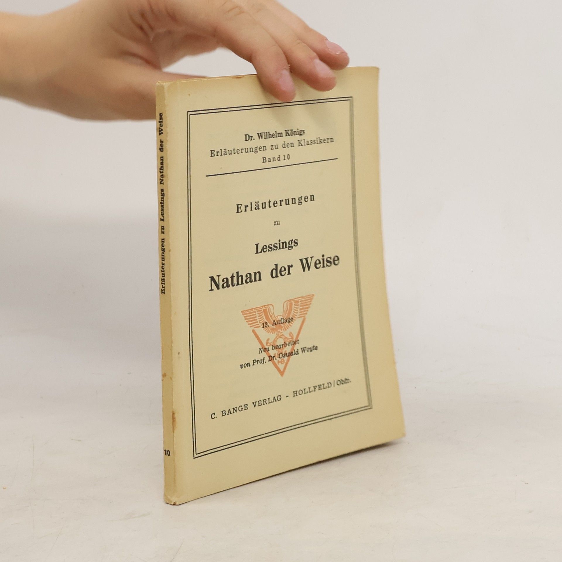Wilhelm Königs Erläuterungen zu Lessing Nathan der Weise