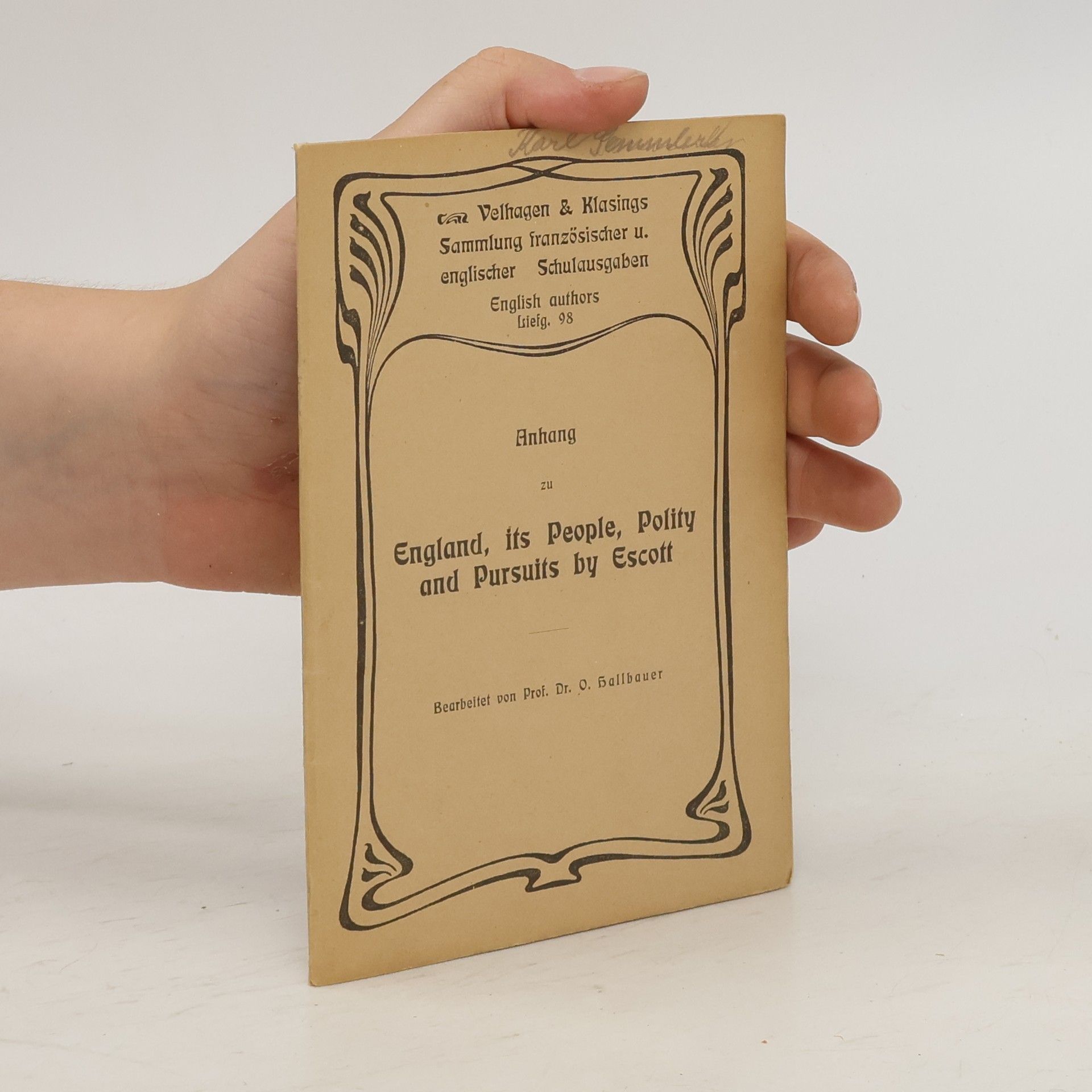 T. H. S. Escott England, its People, Polity and Pursuits