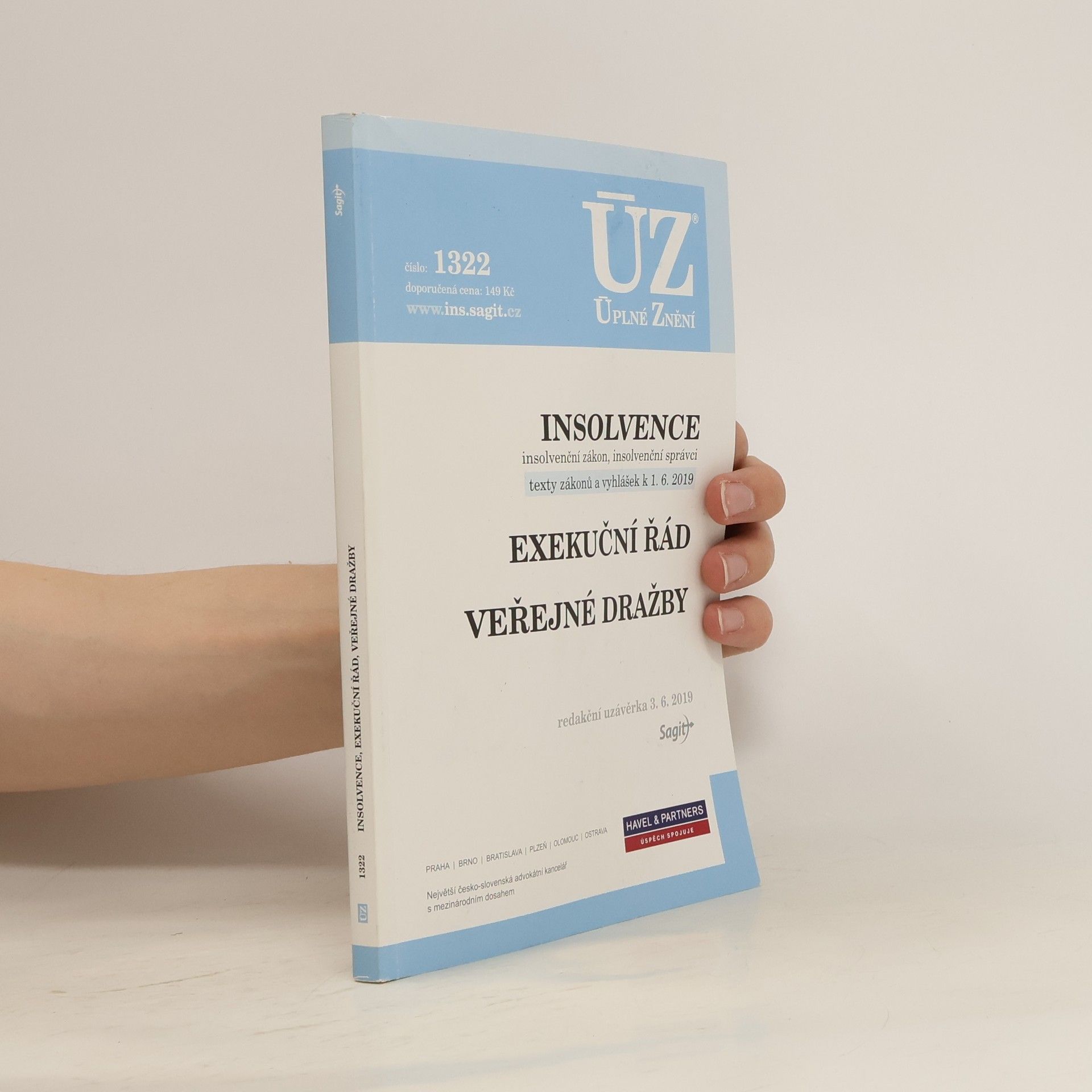 kolektiv Insolvence ; Exekuční řád ; Veřejné dražby [ÚZ 2019 č. 1322]