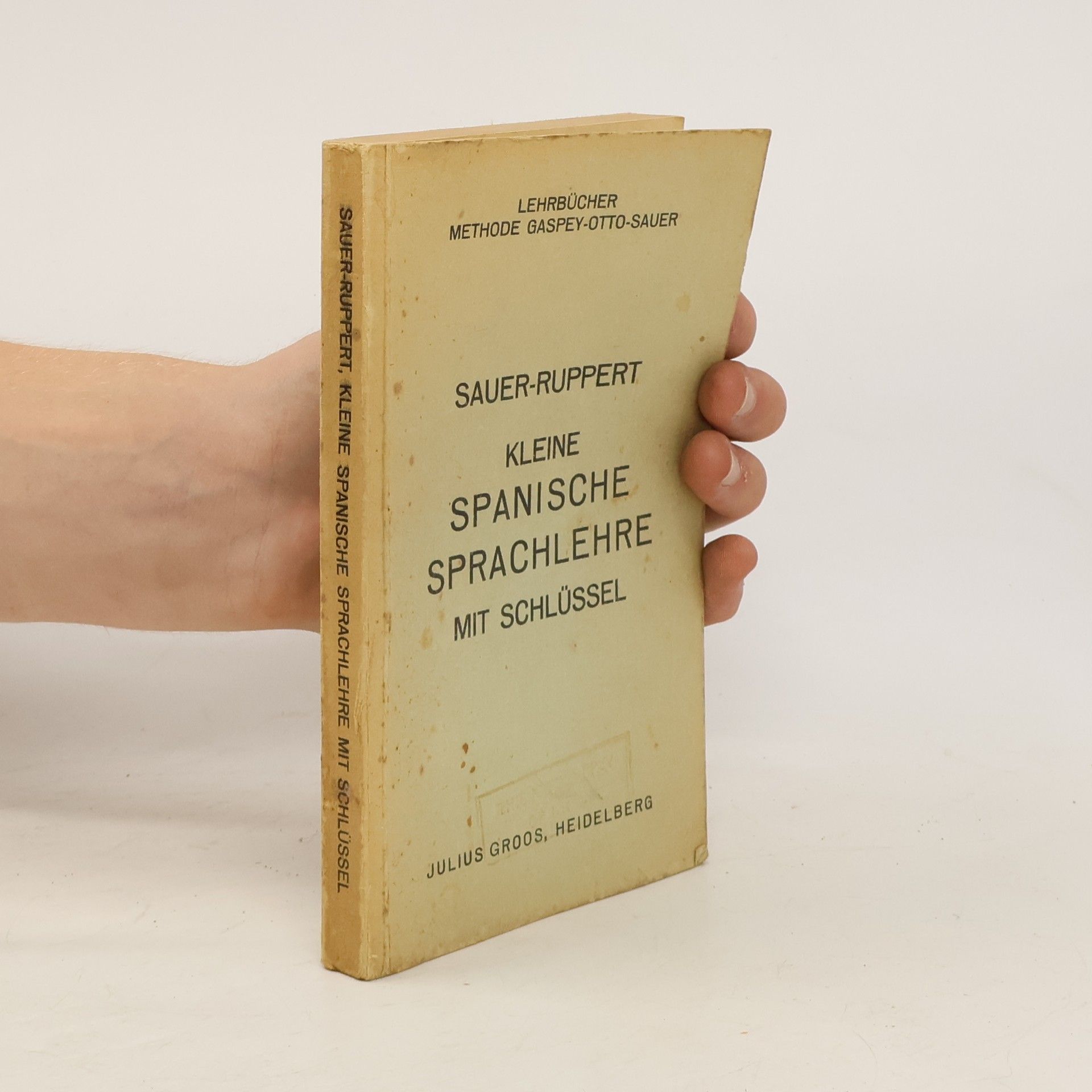 Carl Marquard Sauer Kleine spanische Sprachlehre mit Schlüssel
