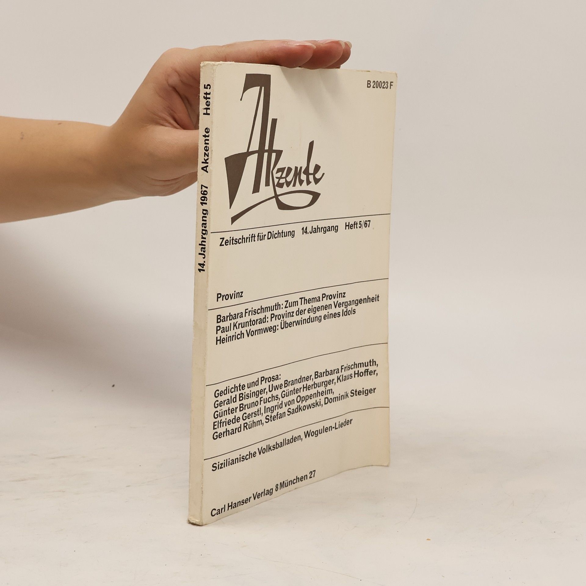 Collectif d'auteurs Akzente: Zeitschrift für Literatur. Heft 5/67