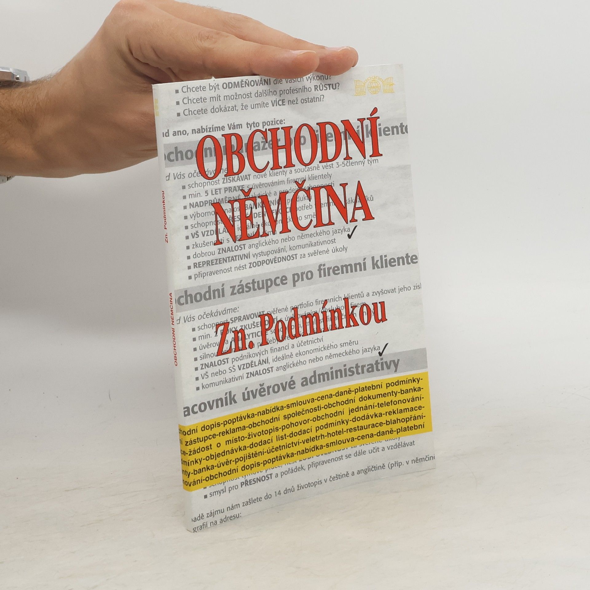 Jan Měšťan Obchodní němčina : zn. Podmínkou