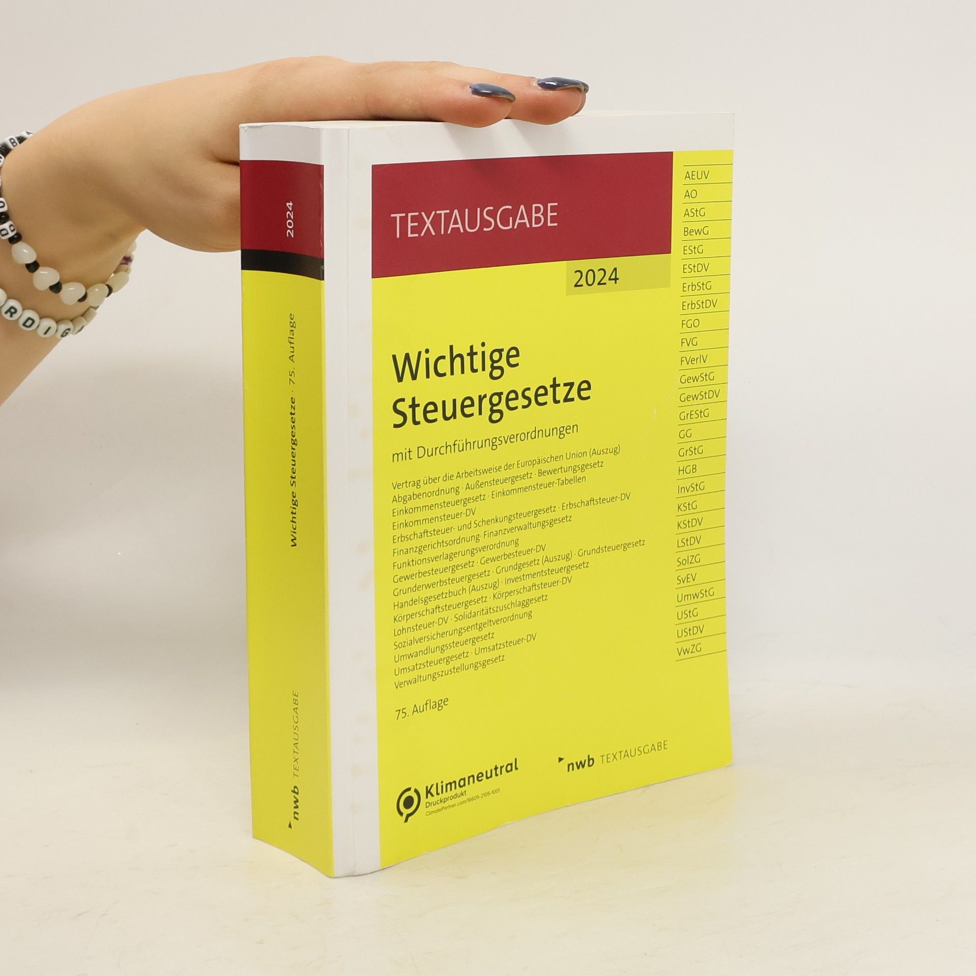 Autorenkollektiv Wichtige Steuergesetze