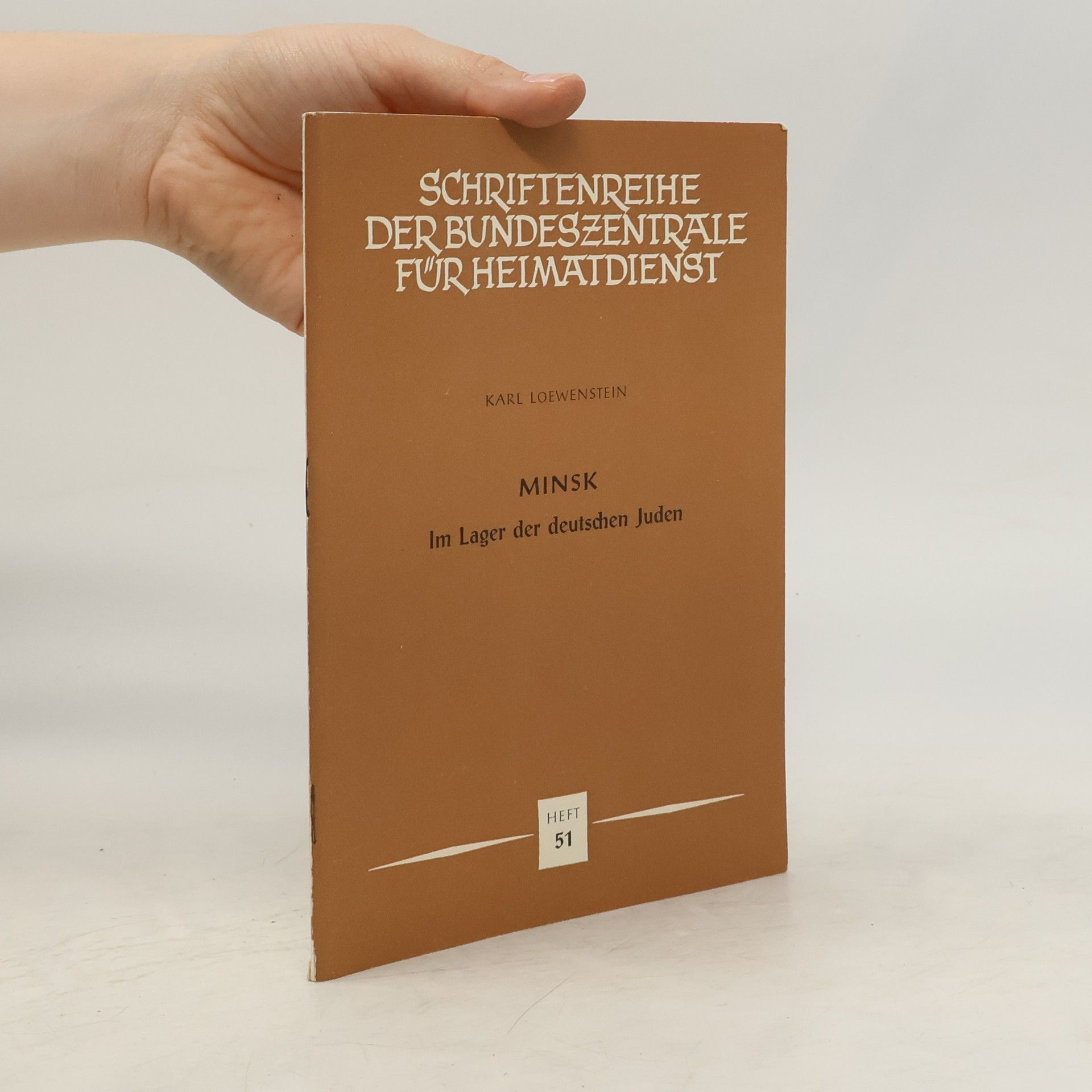 Karl Loewenstein Schriftenreihe der Bundeszentrale für Heimatdienst