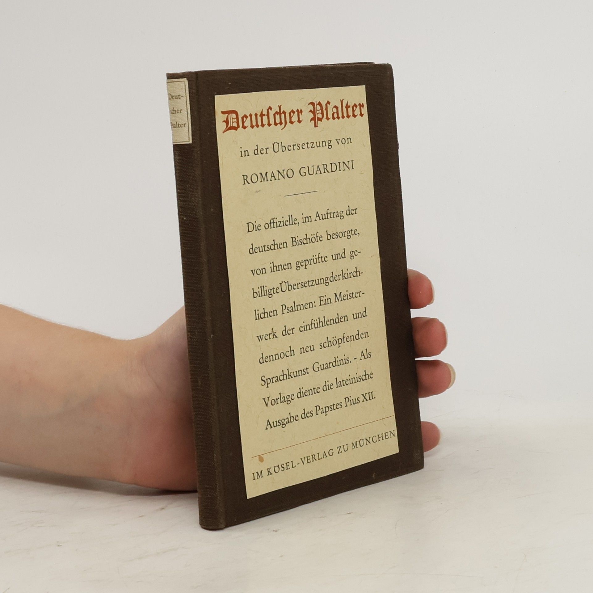 Romano Guardini Deutscher Plalter