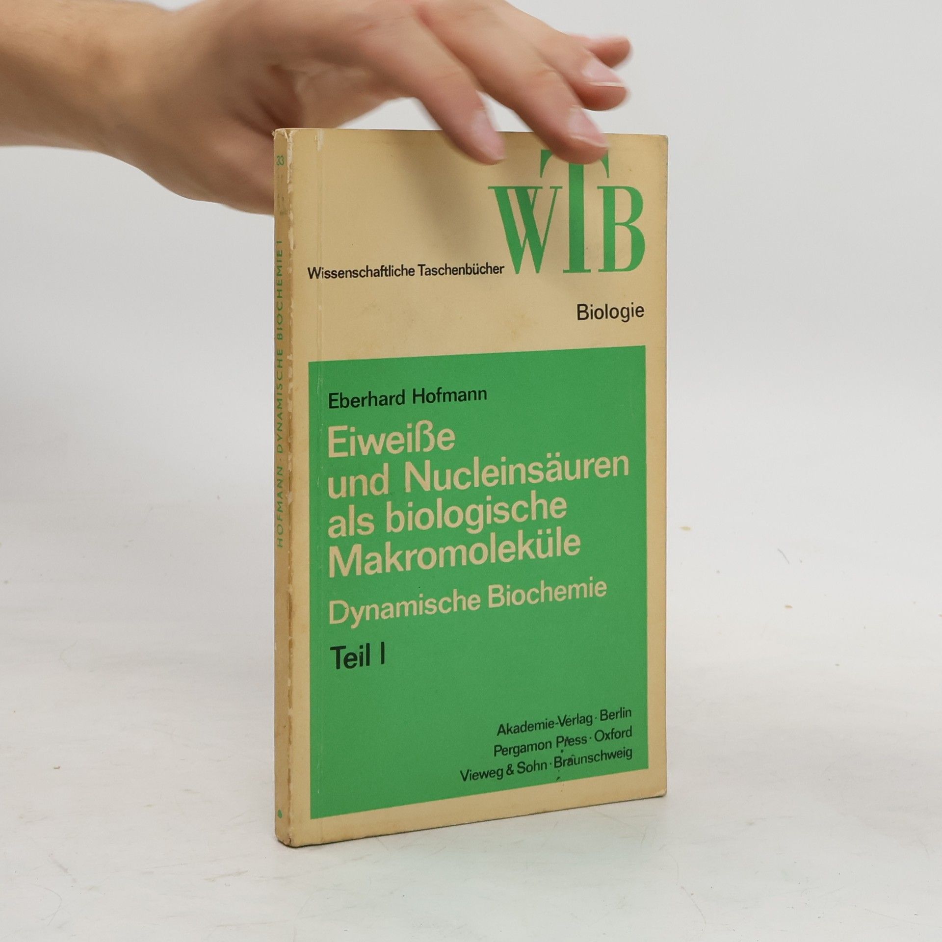 Eberhard Hofmann Dynamische Biochemie