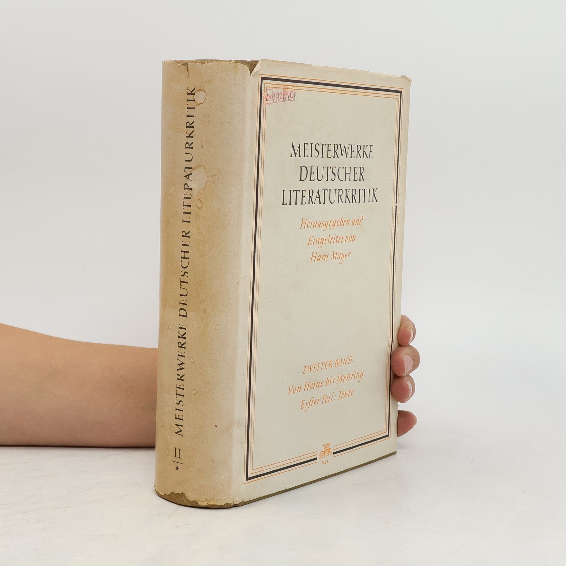 Hans Mayer Meisterwerke deutscher Literaturkritik. Zweiter Band
