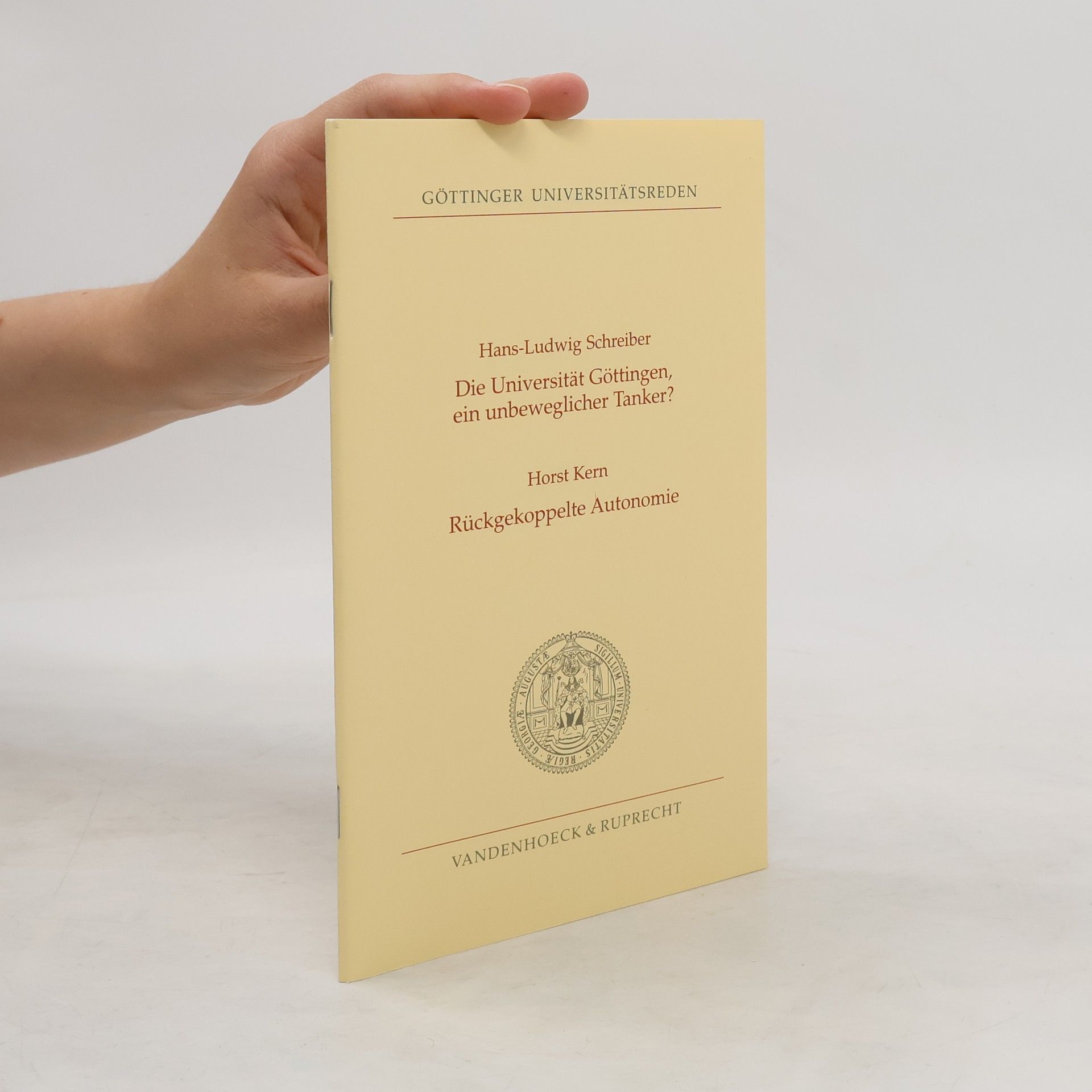 Ludwig Schreiber Die Universität Göttingen, ein unbeweglicher Tanker?