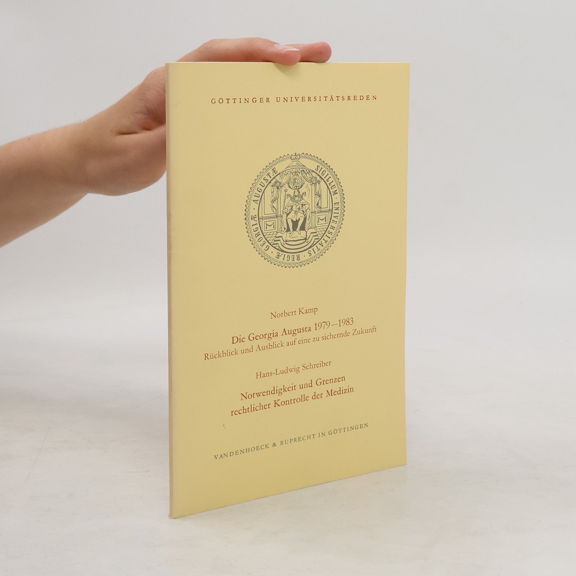 Norbert Kamp Die Georgia Augusta 1979 - 1983