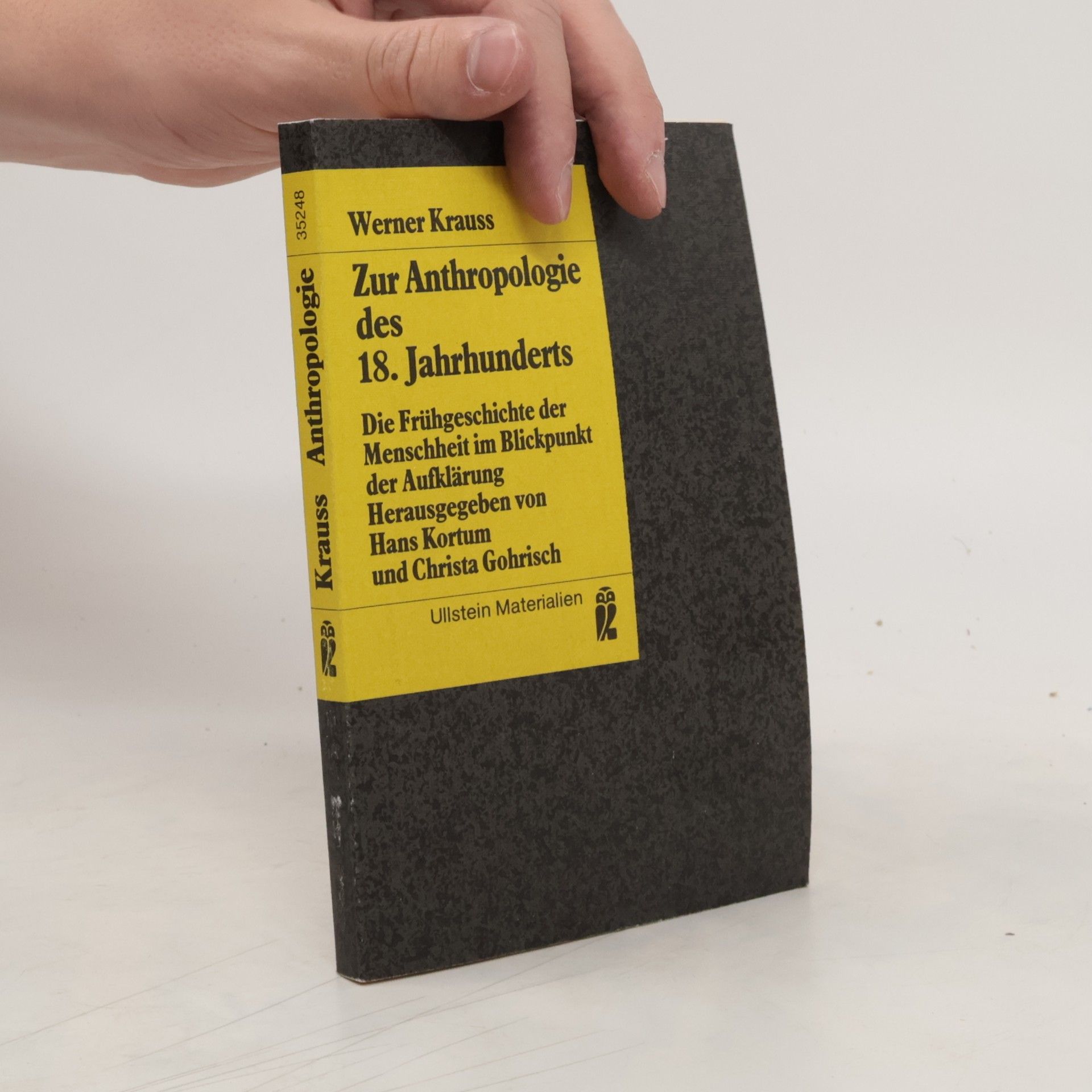 Werner Krauss Zur Anthropologie des 18. Jahrhunderts
