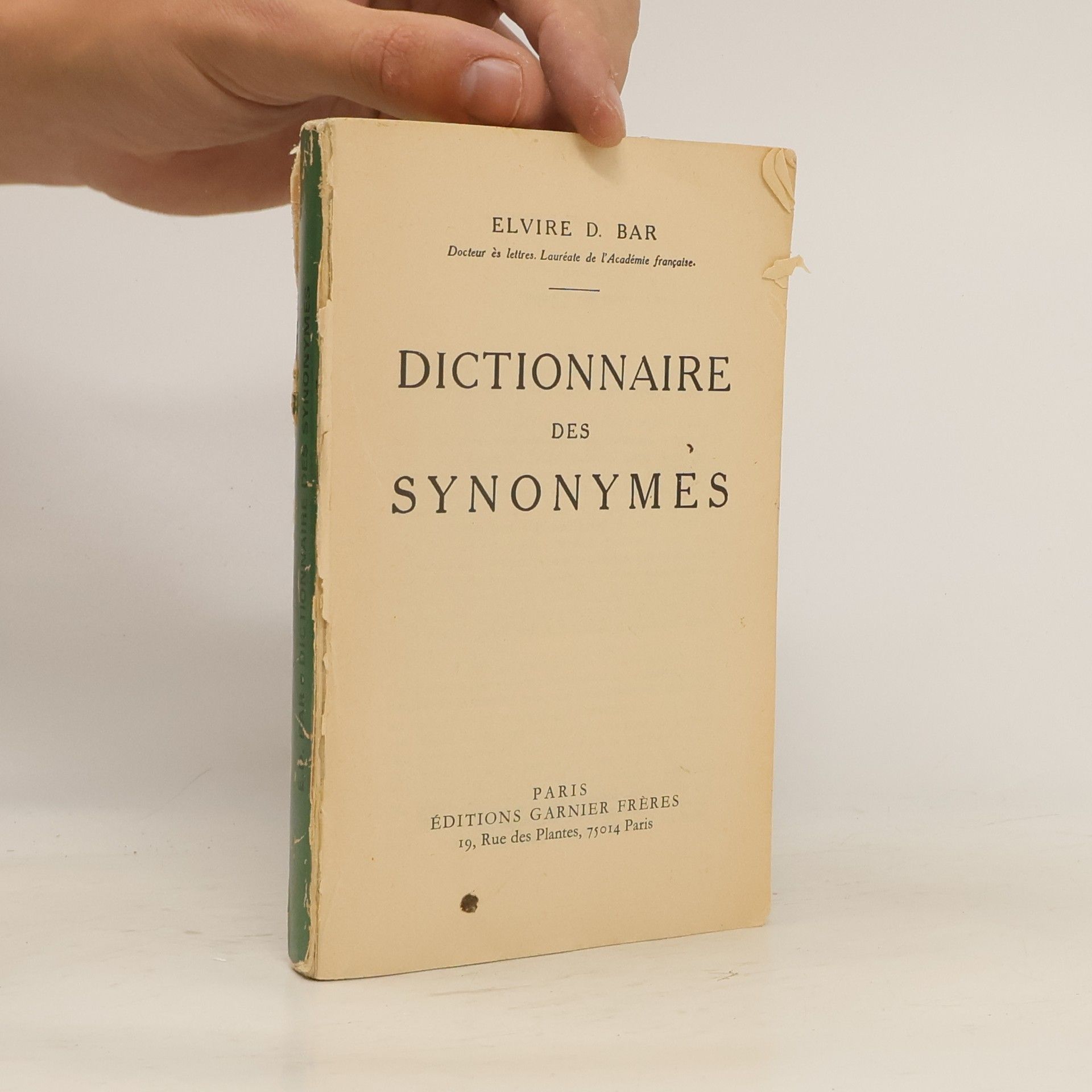 Elvire D. Bar Dictionnaire des synonymes