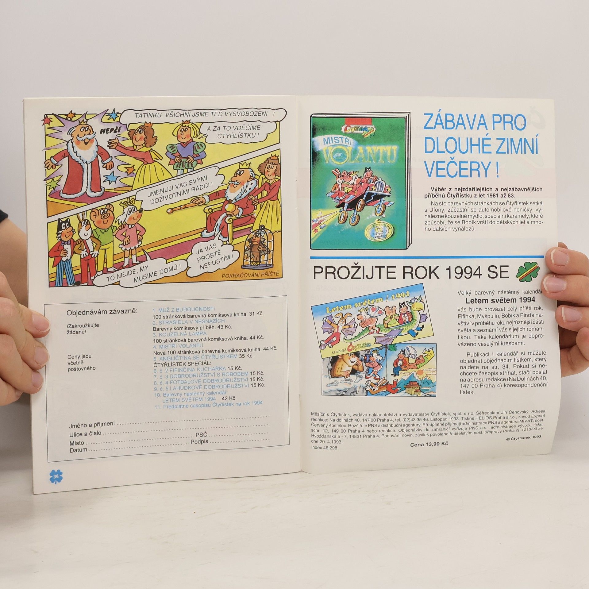 Kolektiv autorů Čtyřlístek 213. 11/1993. Sportem ke zdraví