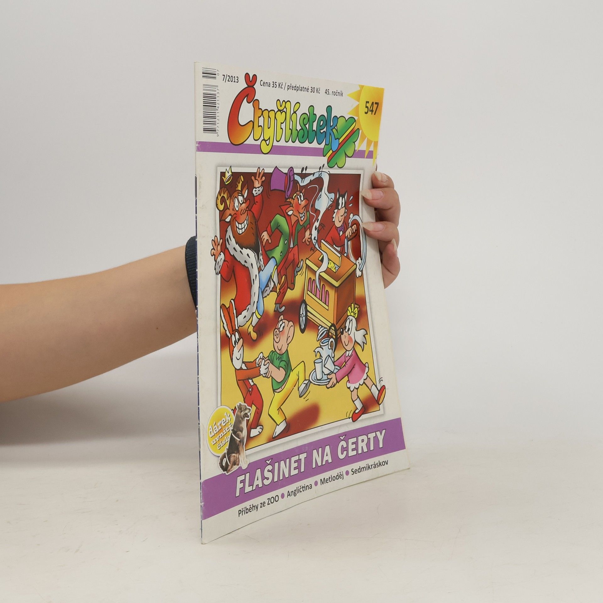 Jaroslav Němeček Čtyřlístek 547.  7/2013. Flašinet na čerty