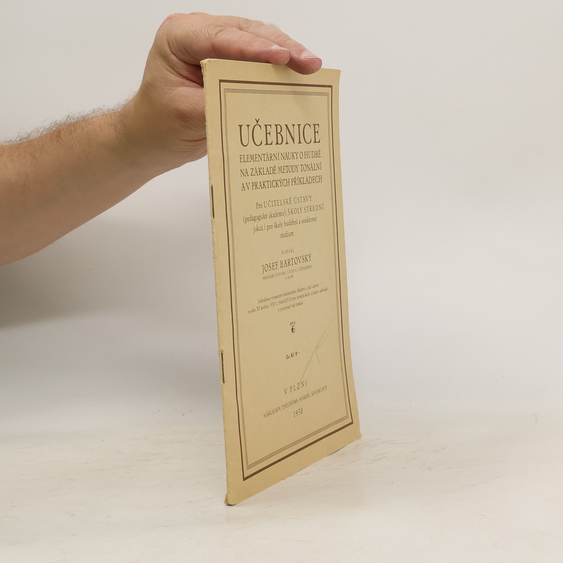 Učebnice elementární nauky o hudbě na základě metody tonální a v praktických příkladech