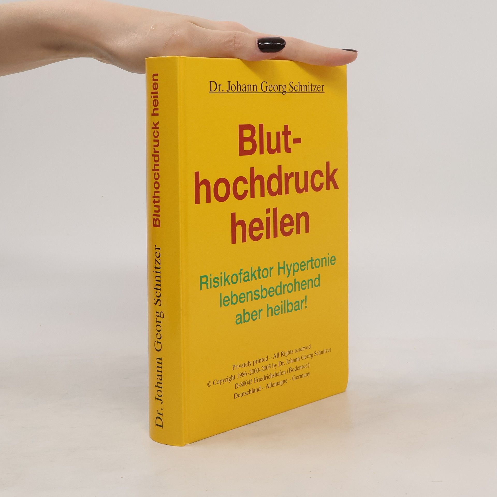 J. G. Schnitzer Bluthochdruck heilen