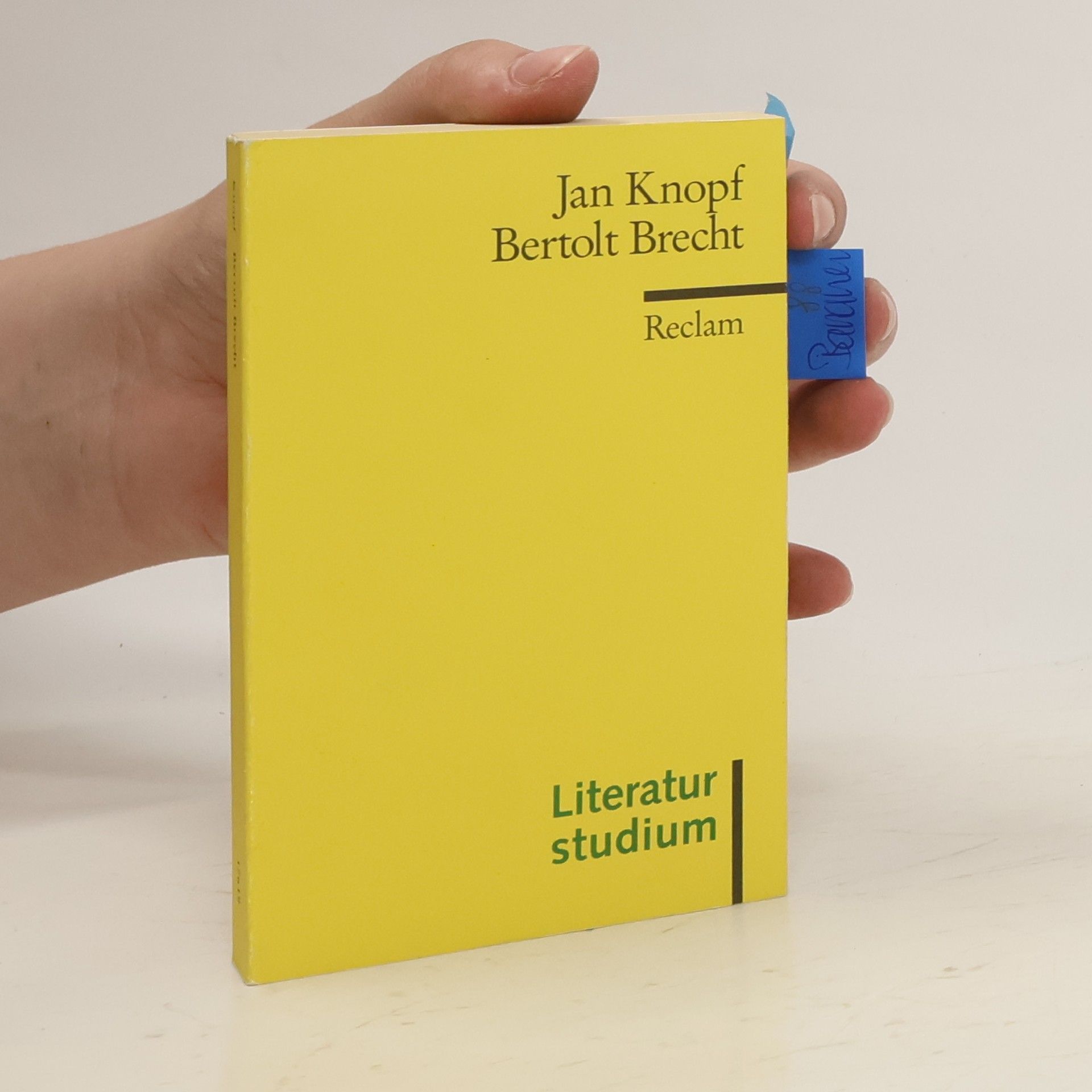 Jan Knopf Bertolt Brecht