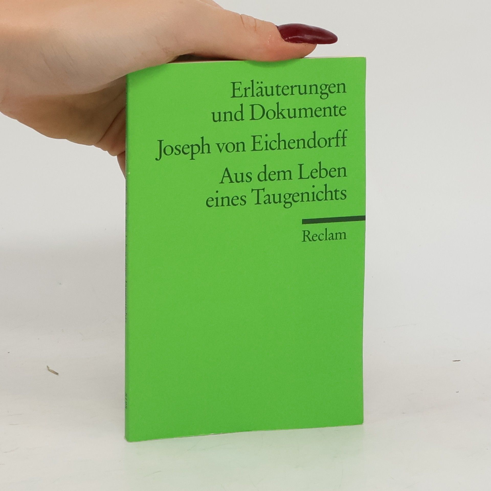 Hartwig Schultz Joseph von Eichendorff, Aus dem Leben eines Taugenichts