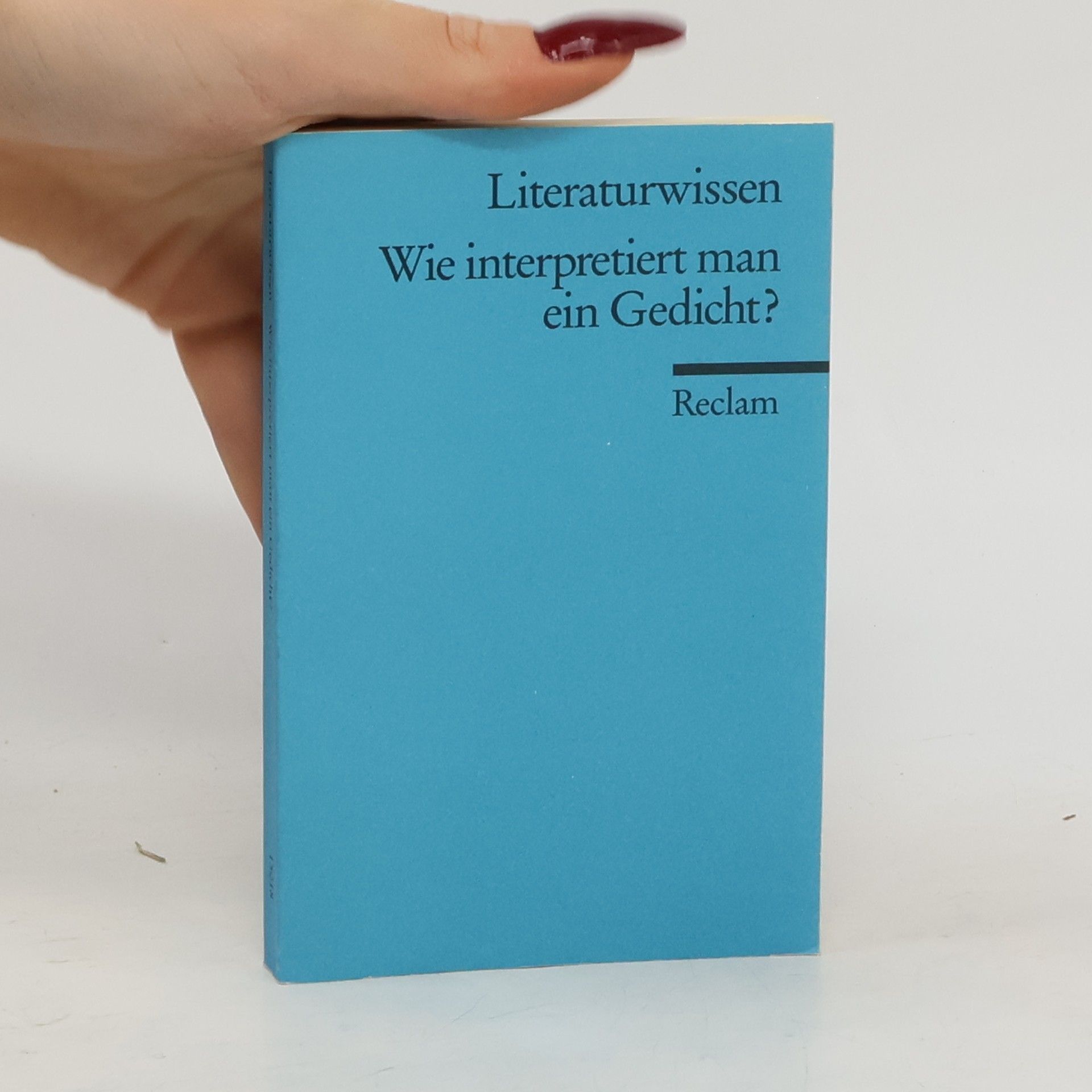 AA.VV. Wie interpretiert man ein Gedicht?