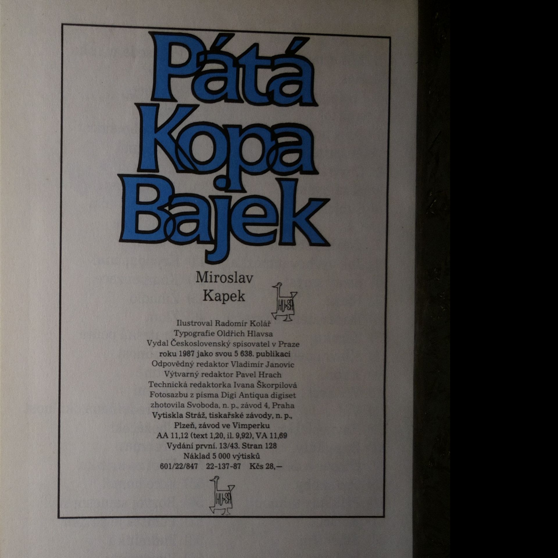 Miroslav Kapek Pátá kopa bajek