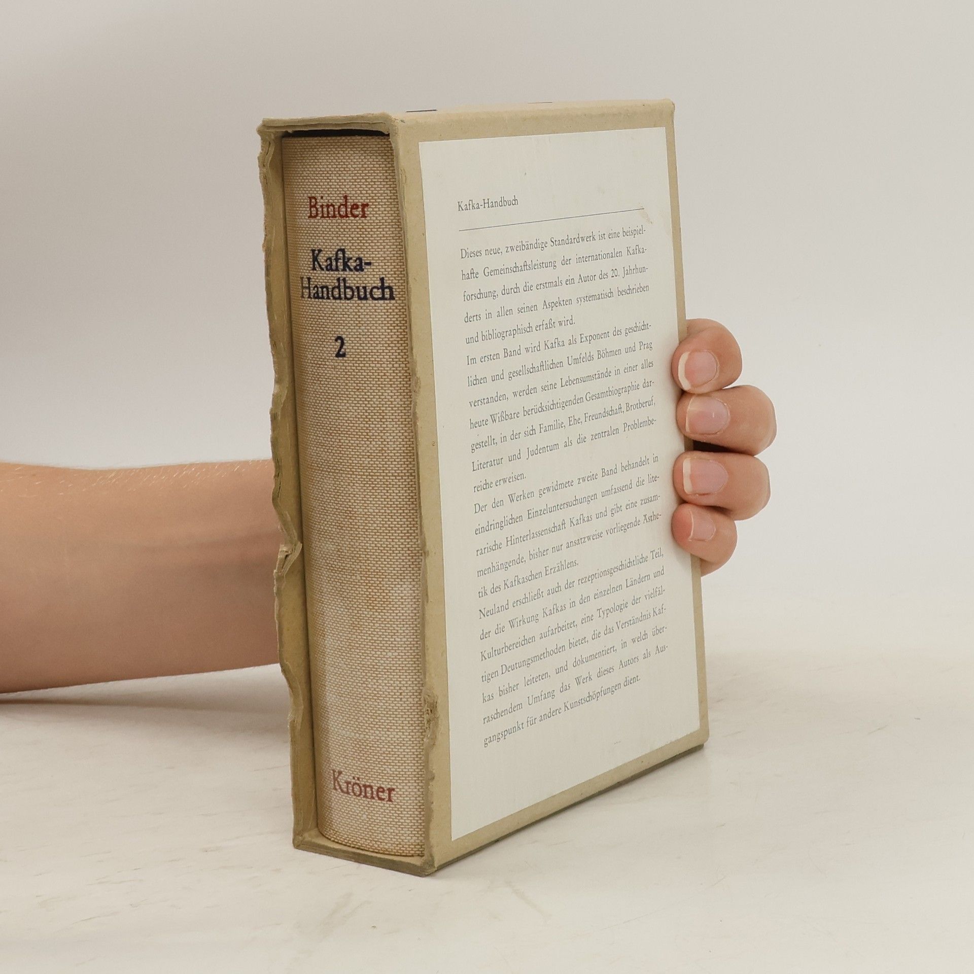 Hartmut Binder Kafka-Handbuch Band 2