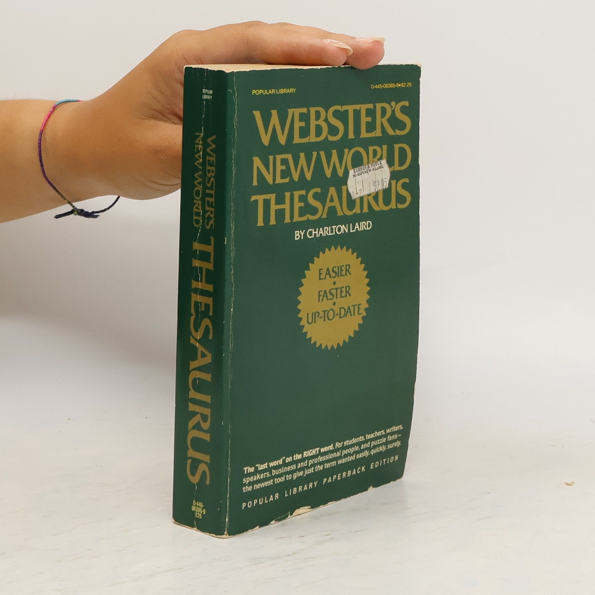 Charlton Grant Laird Webster's New World Thesaurus: Popular Library Paperback Edition