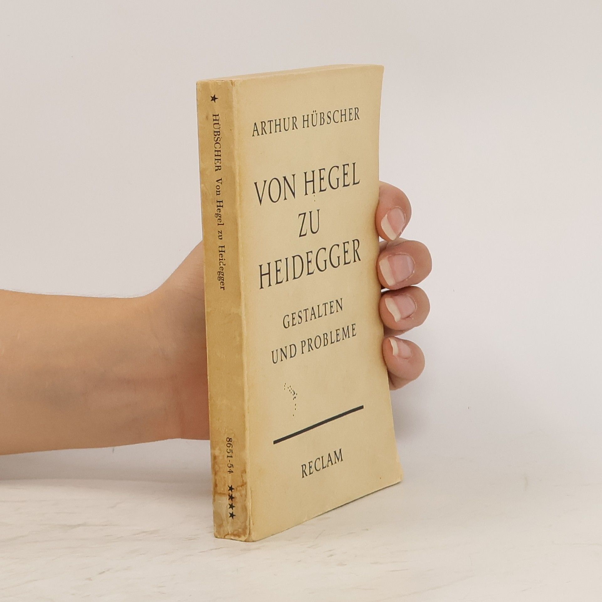 Arthur Hübscher Von Hegel zu Heidegger